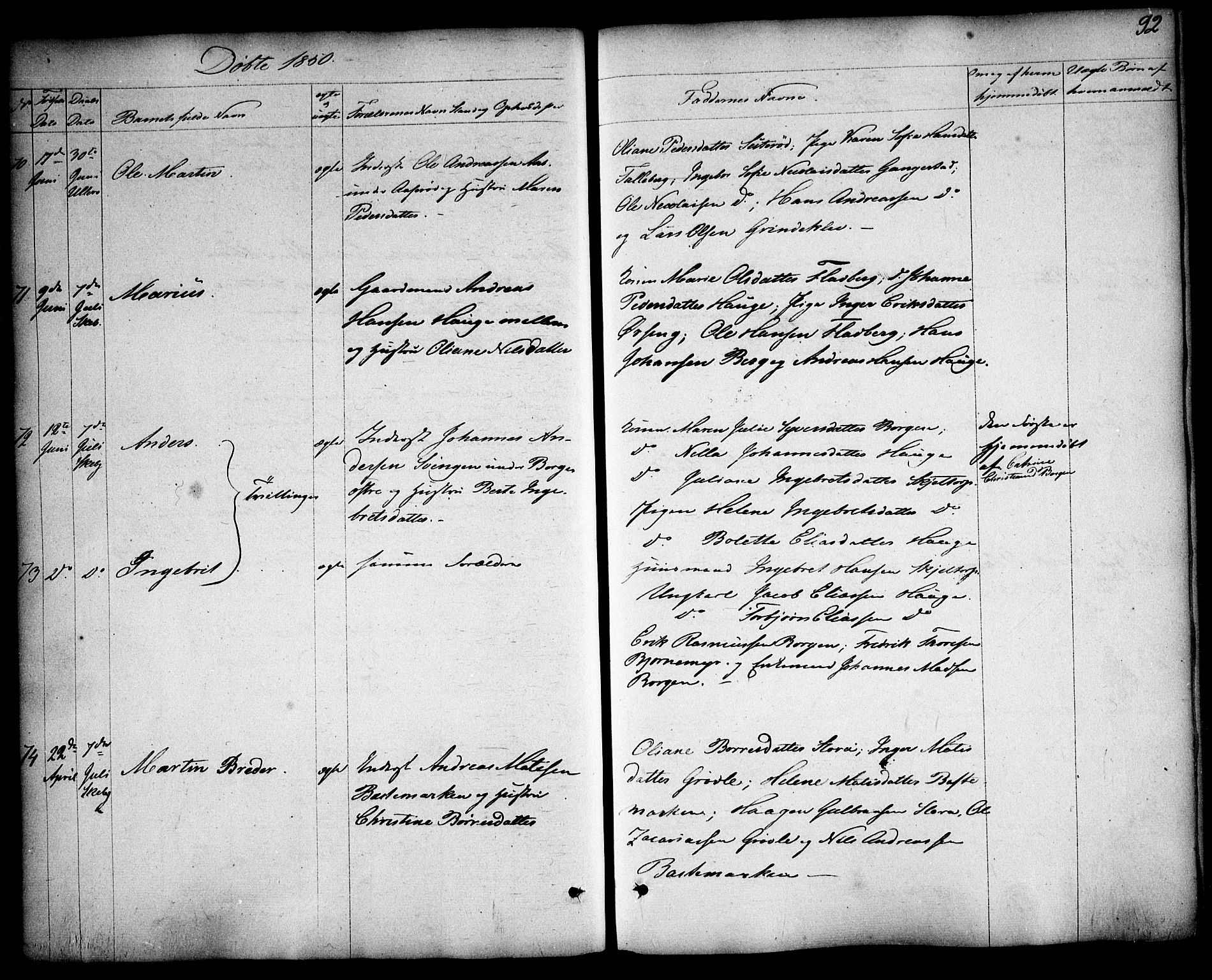 Skjeberg prestekontor Kirkebøker, SAO/A-10923/F/Fa/L0006: Parish register (official) no. I 6, 1846-1858, p. 92