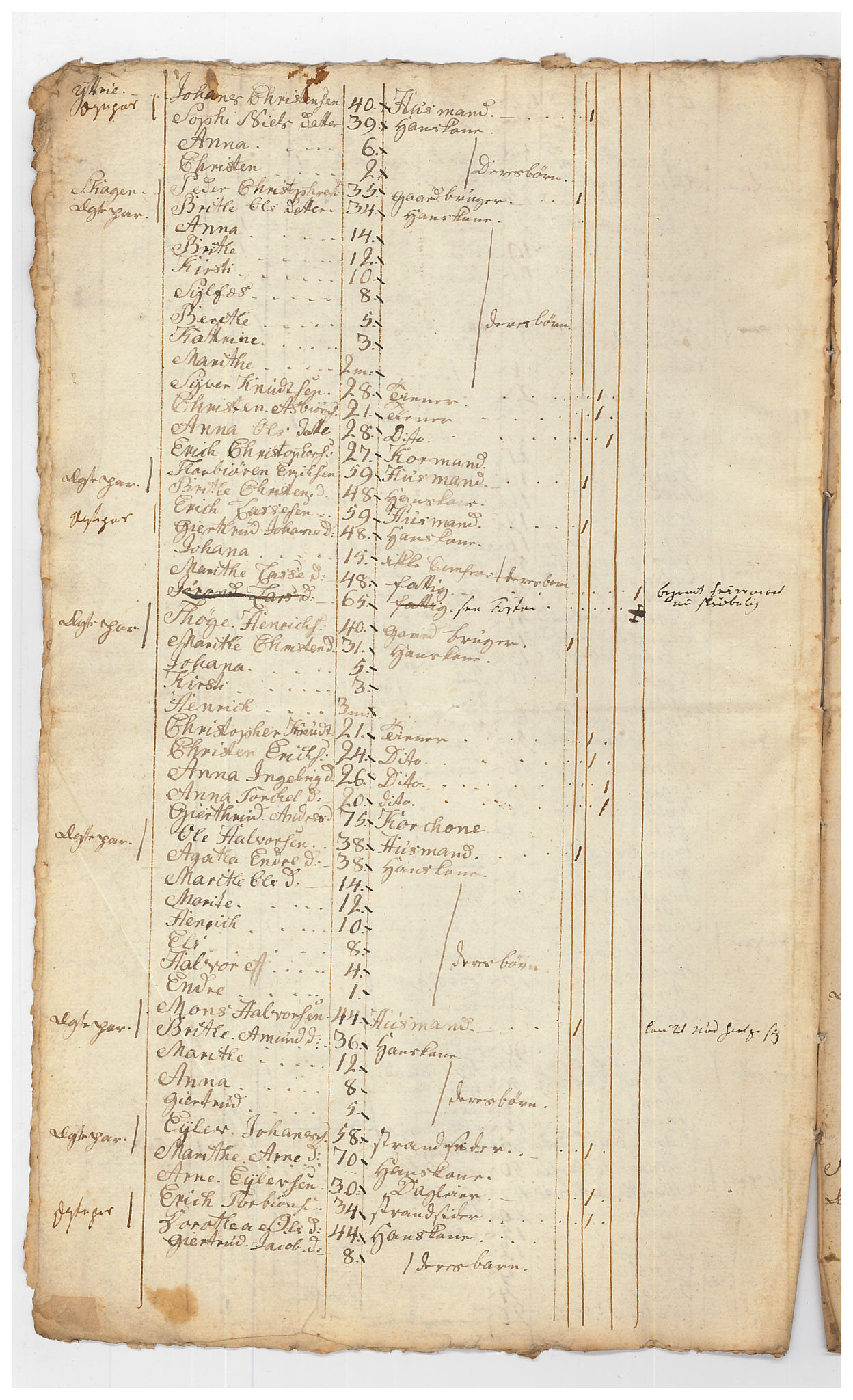 SAB, Census 1815 for Luster, 1815, p. 57