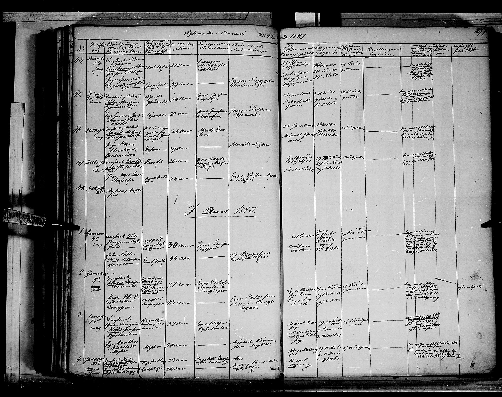 Vang prestekontor, Hedmark, SAH/PREST-008/H/Ha/Haa/L0010: Parish register (official) no. 10, 1841-1855, p. 277