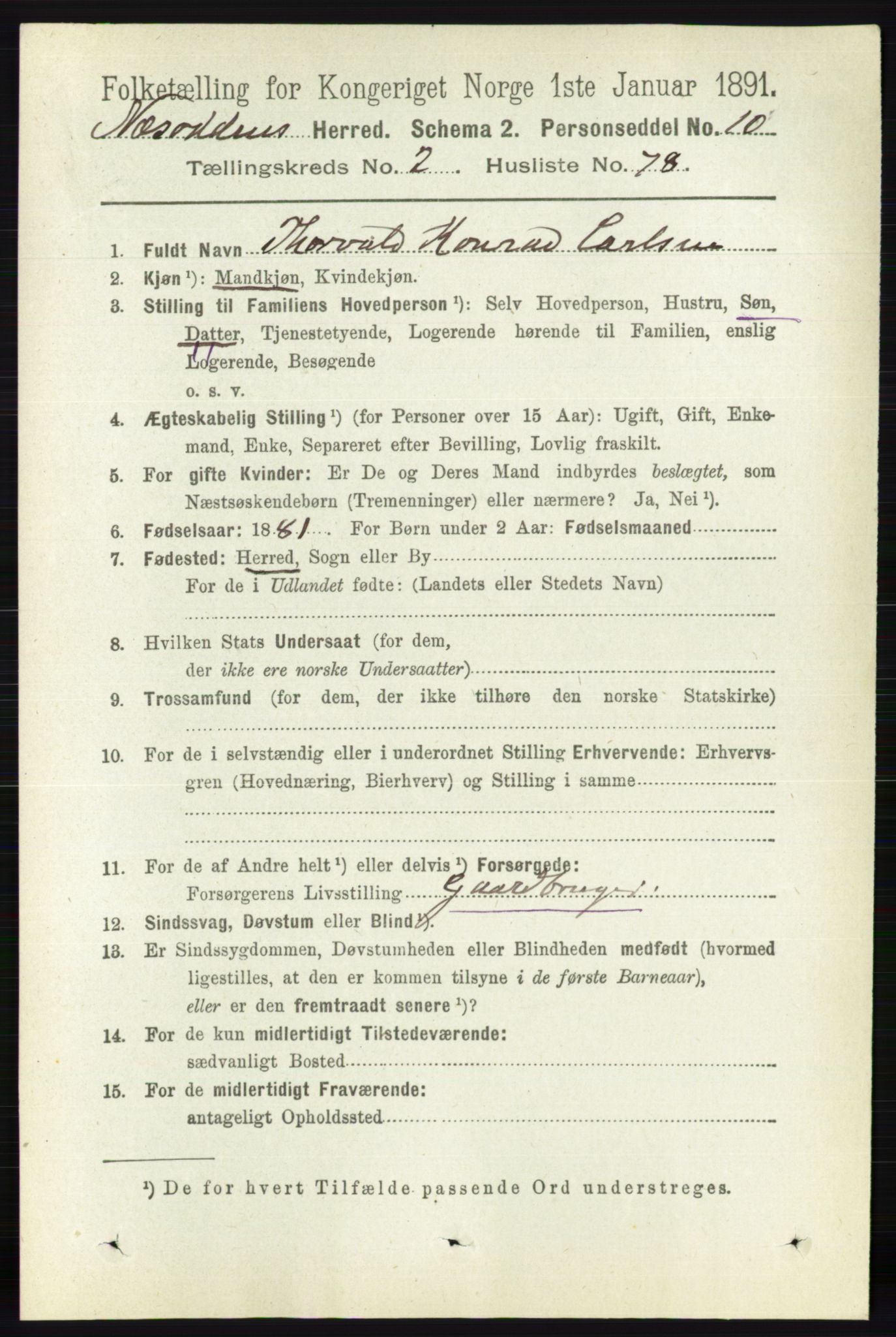 RA, 1891 census for 0216 Nesodden, 1891, p. 871