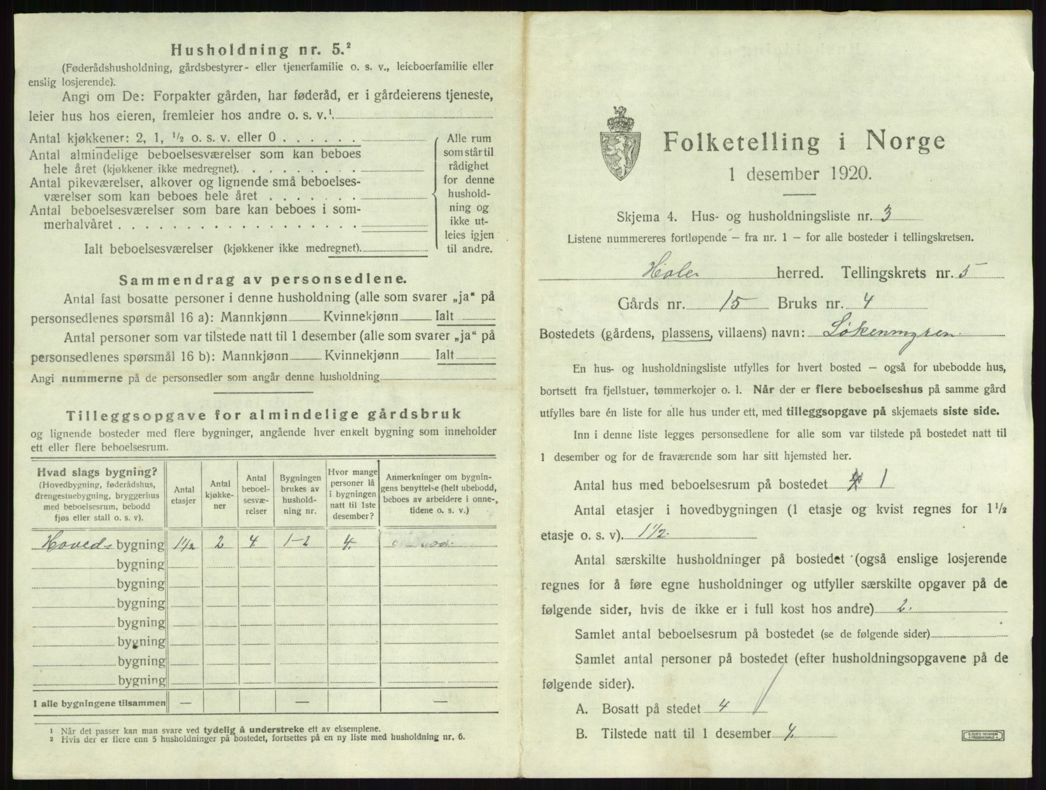 SAKO, 1920 census for Hole, 1920, p. 553