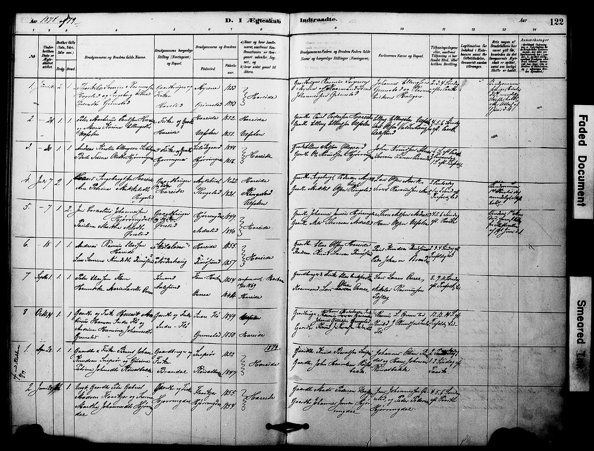 Ministerialprotokoller, klokkerbøker og fødselsregistre - Møre og Romsdal, SAT/A-1454/510/L0122: Parish register (official) no. 510A02, 1878-1897, p. 122