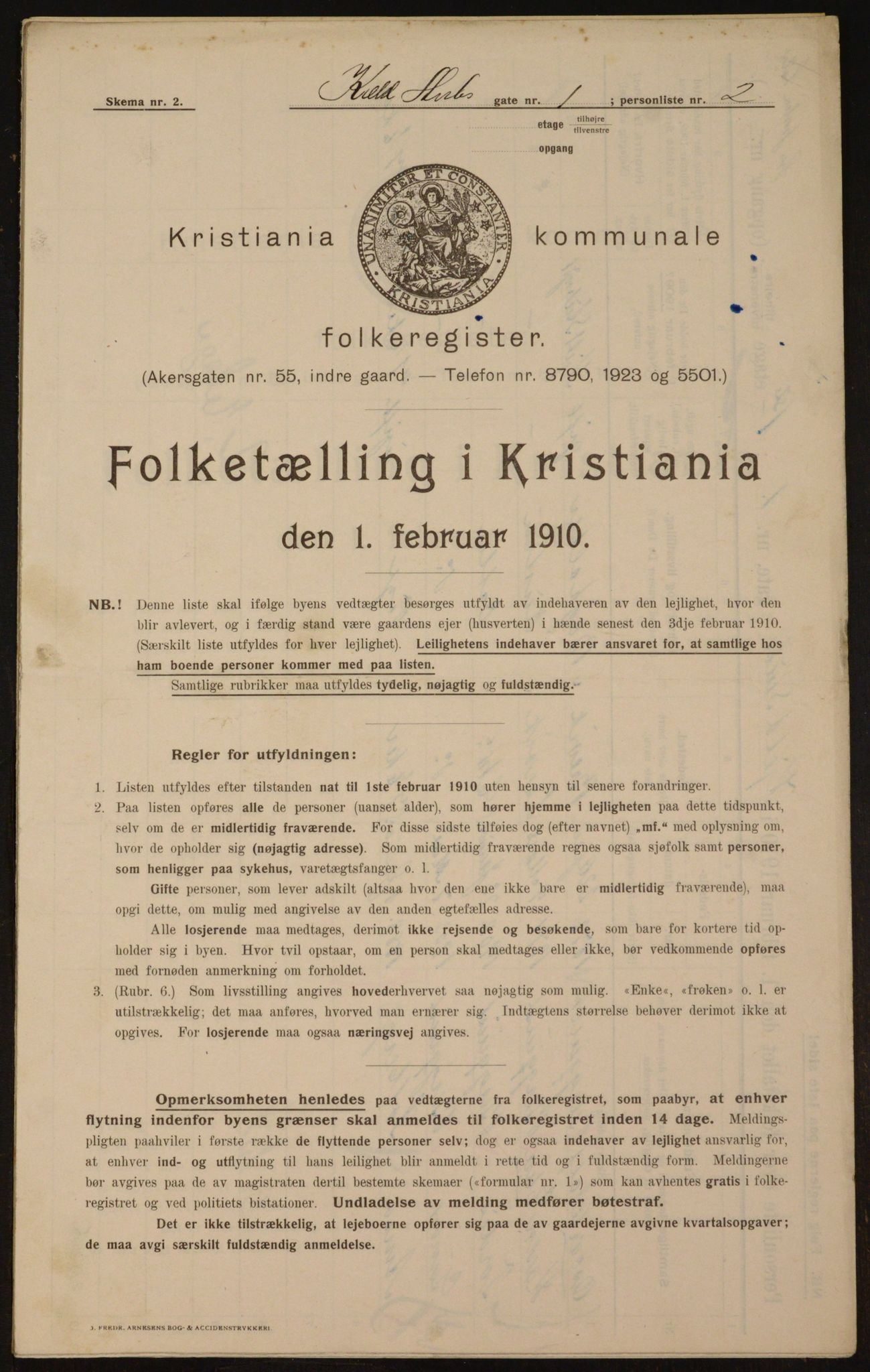 OBA, Municipal Census 1910 for Kristiania, 1910, p. 49807