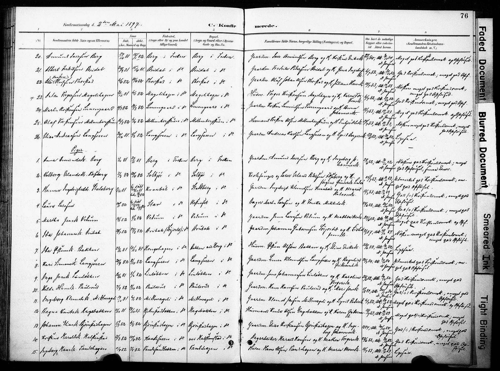 Øyer prestekontor, SAH/PREST-084/H/Ha/Haa/L0011: Parish register (official) no. 11, 1894-1905, p. 76