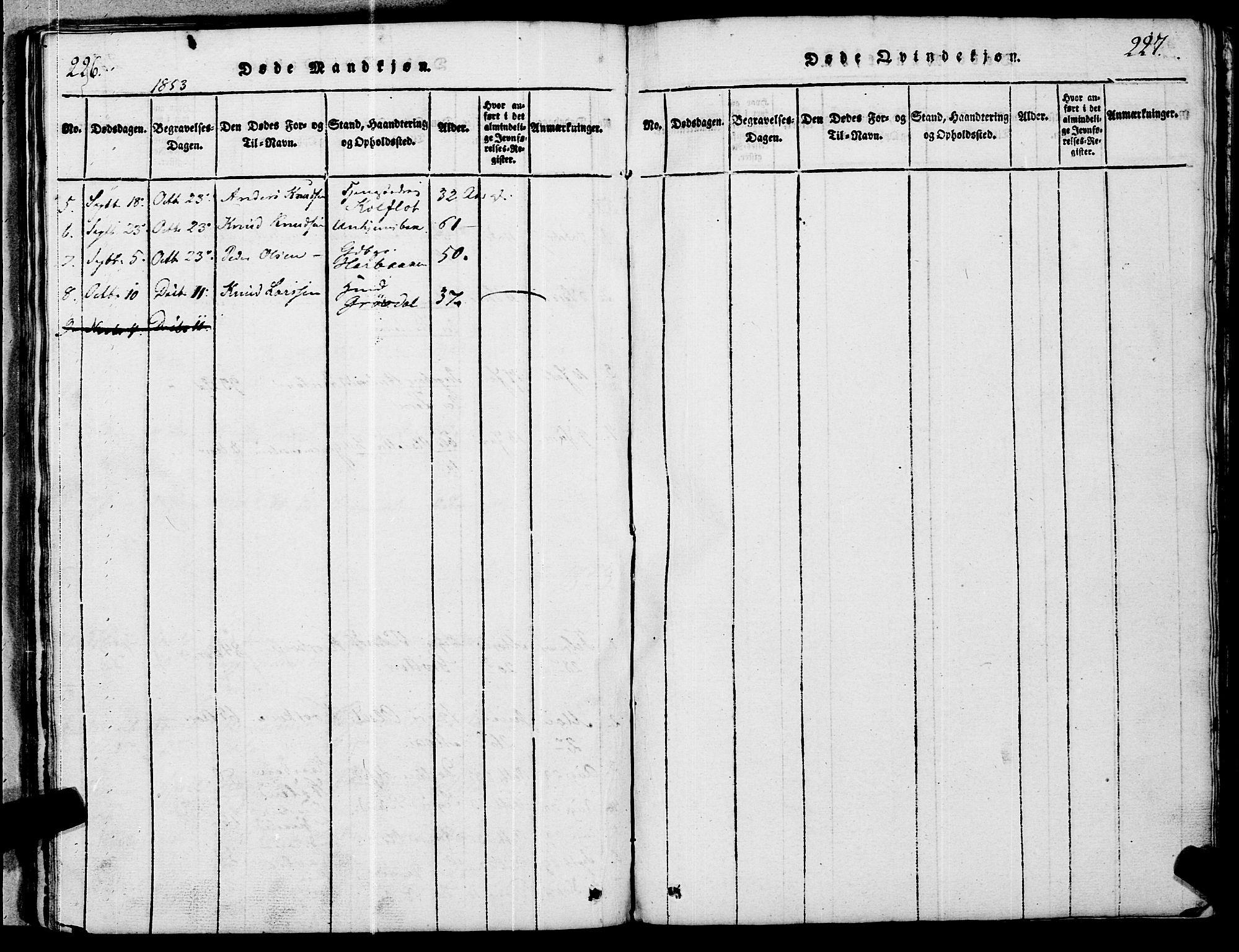 Ministerialprotokoller, klokkerbøker og fødselsregistre - Møre og Romsdal, SAT/A-1454/545/L0585: Parish register (official) no. 545A01, 1818-1853, p. 226-227