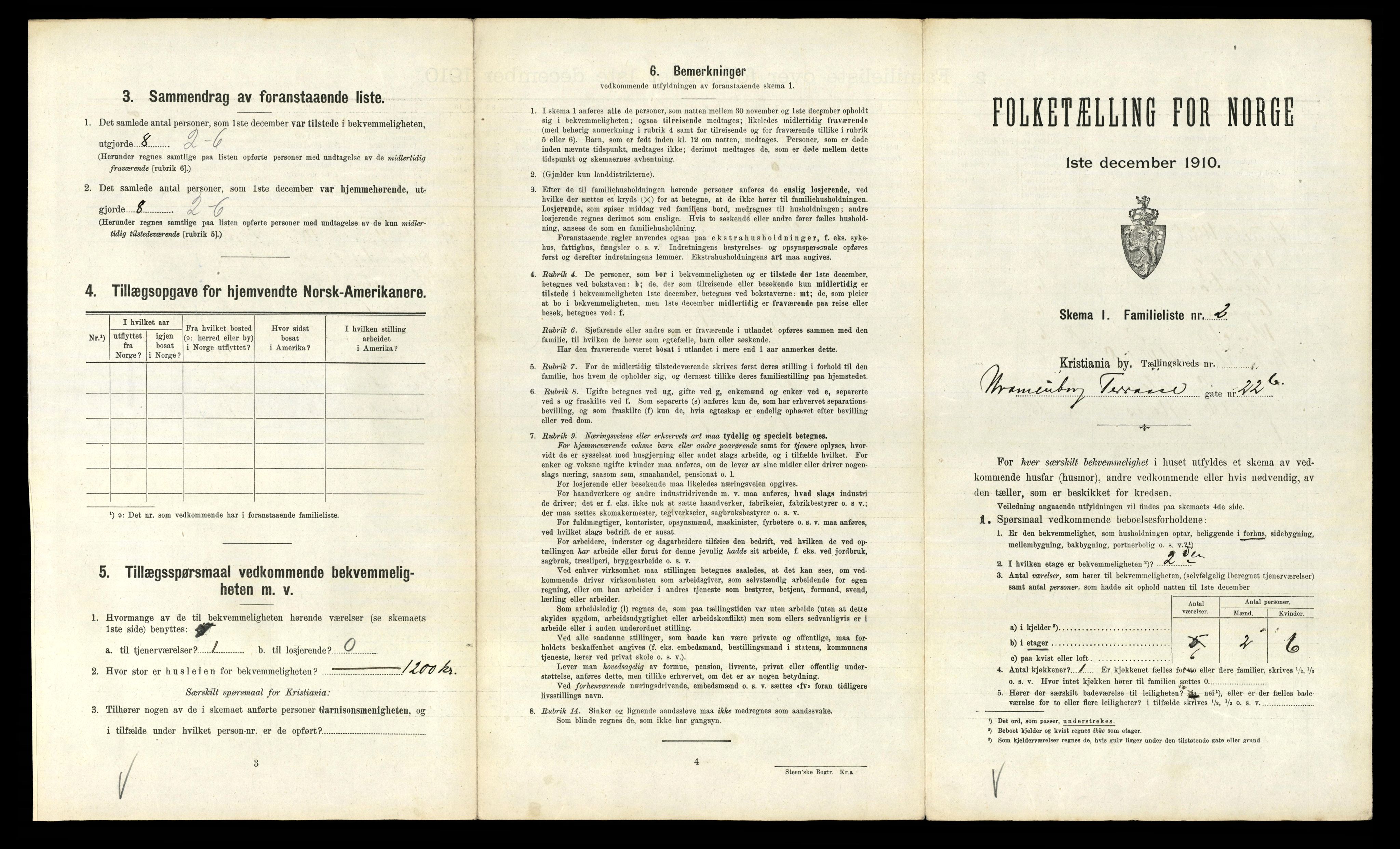 RA, 1910 census for Kristiania, 1910, p. 115453