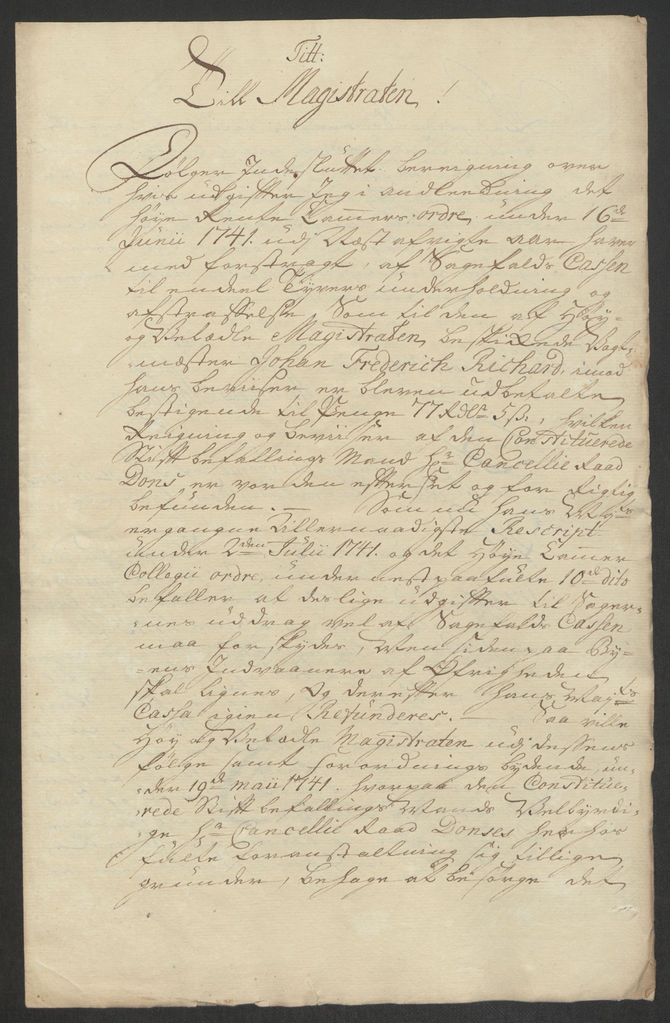 Rentekammeret inntil 1814, Reviderte regnskaper, Byregnskaper, AV/RA-EA-4066/R/Rs/L0541: [S22] Sikt og sakefall, 1743-1746, p. 141