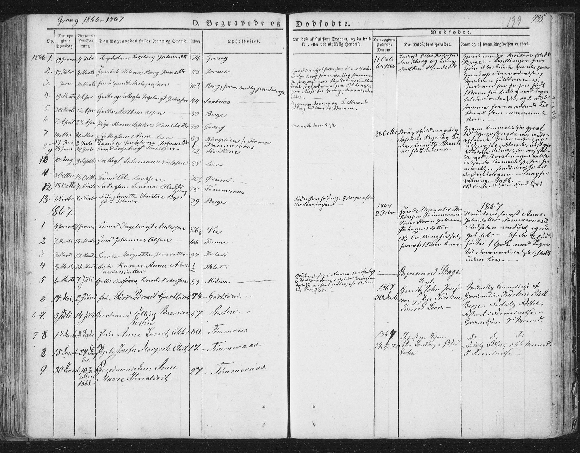 Ministerialprotokoller, klokkerbøker og fødselsregistre - Nord-Trøndelag, SAT/A-1458/758/L0513: Parish register (official) no. 758A02 /1, 1839-1868, p. 199