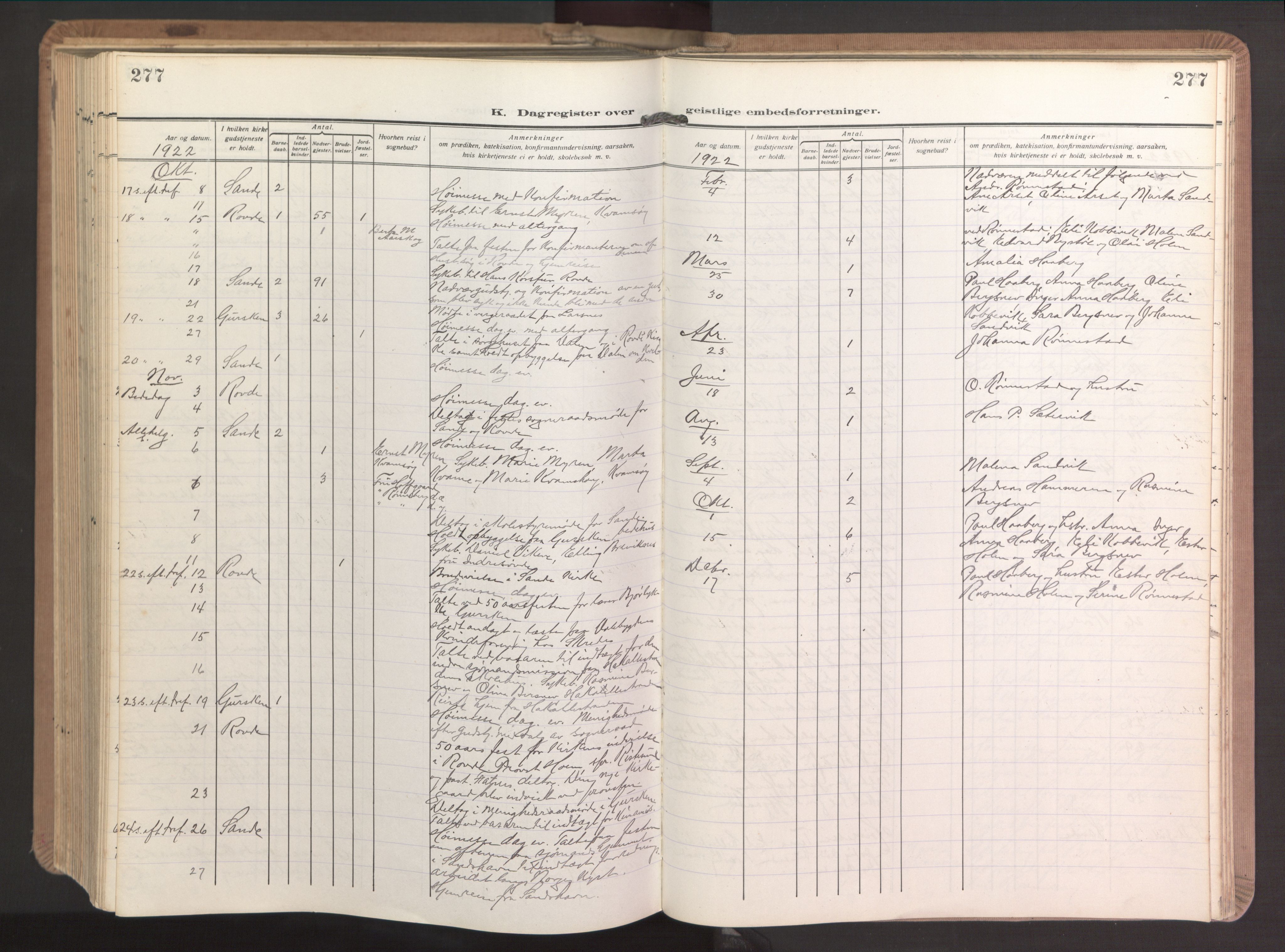 Ministerialprotokoller, klokkerbøker og fødselsregistre - Møre og Romsdal, AV/SAT-A-1454/503/L0044: Parish register (official) no. 503A12, 1918-1931, p. 277