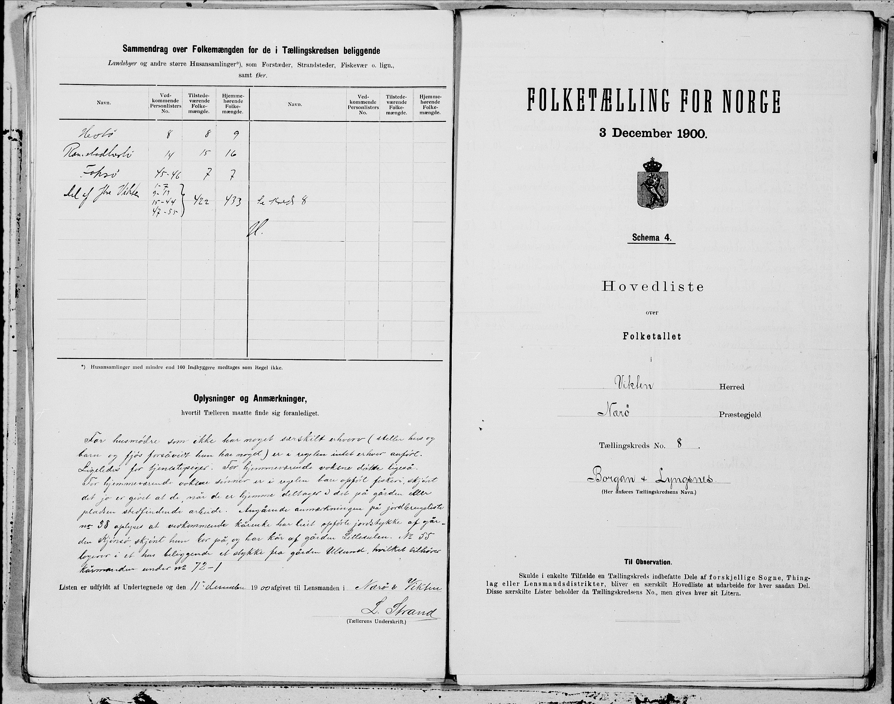 SAT, 1900 census for Vikna, 1900, p. 16