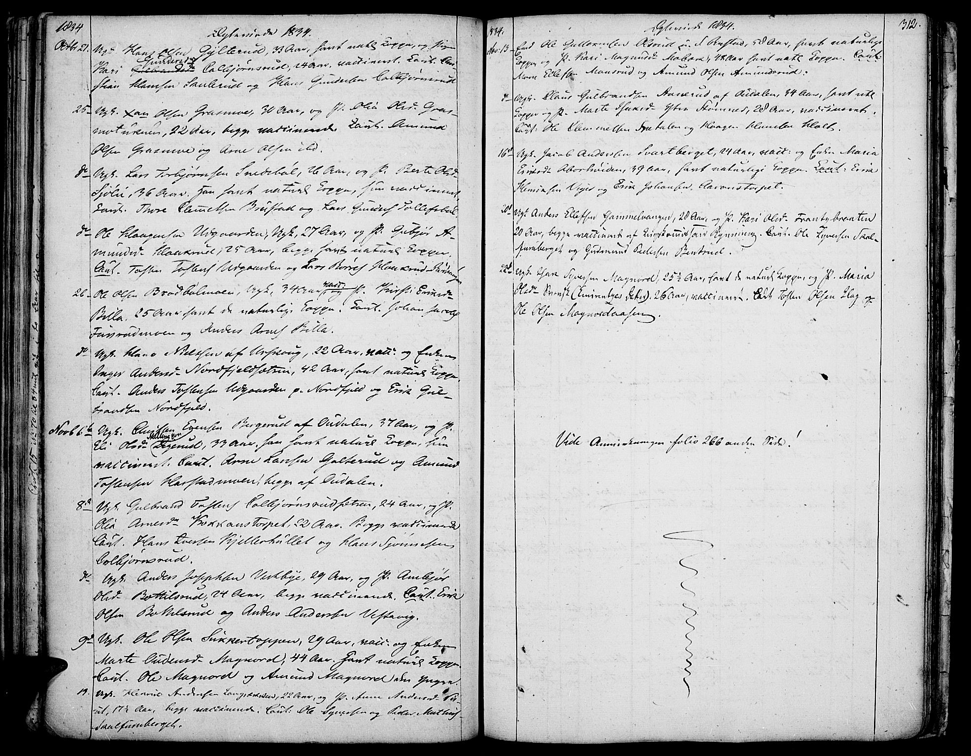 Vinger prestekontor, AV/SAH-PREST-024/H/Ha/Haa/L0007: Parish register (official) no. 7, 1826-1839, p. 312