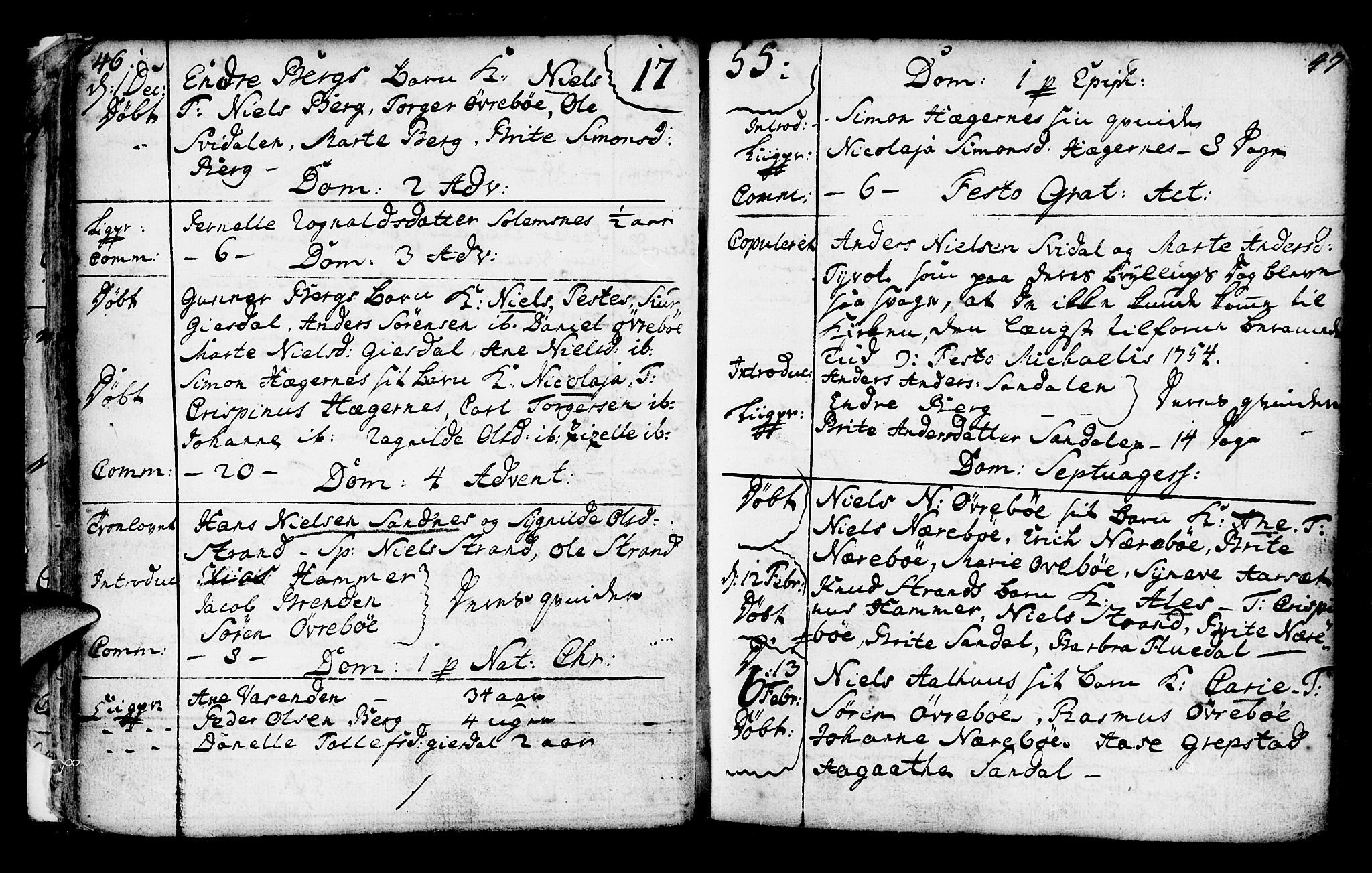 Jølster sokneprestembete, SAB/A-80701/H/Haa/Haaa/L0003: Parish register (official) no. A 3, 1748-1789, p. 46-47