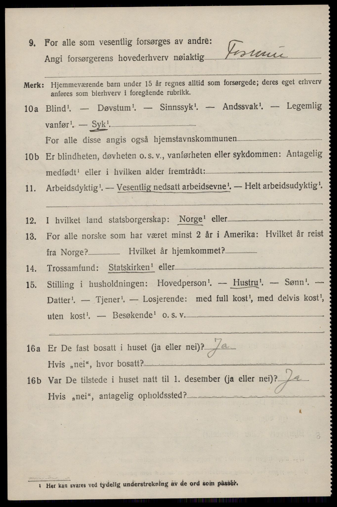 SAST, 1920 census for Årdal, 1920, p. 1755