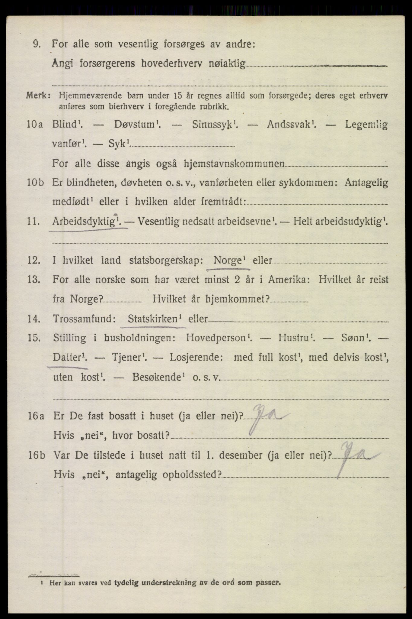 SAK, 1920 census for Øyestad, 1920, p. 2687