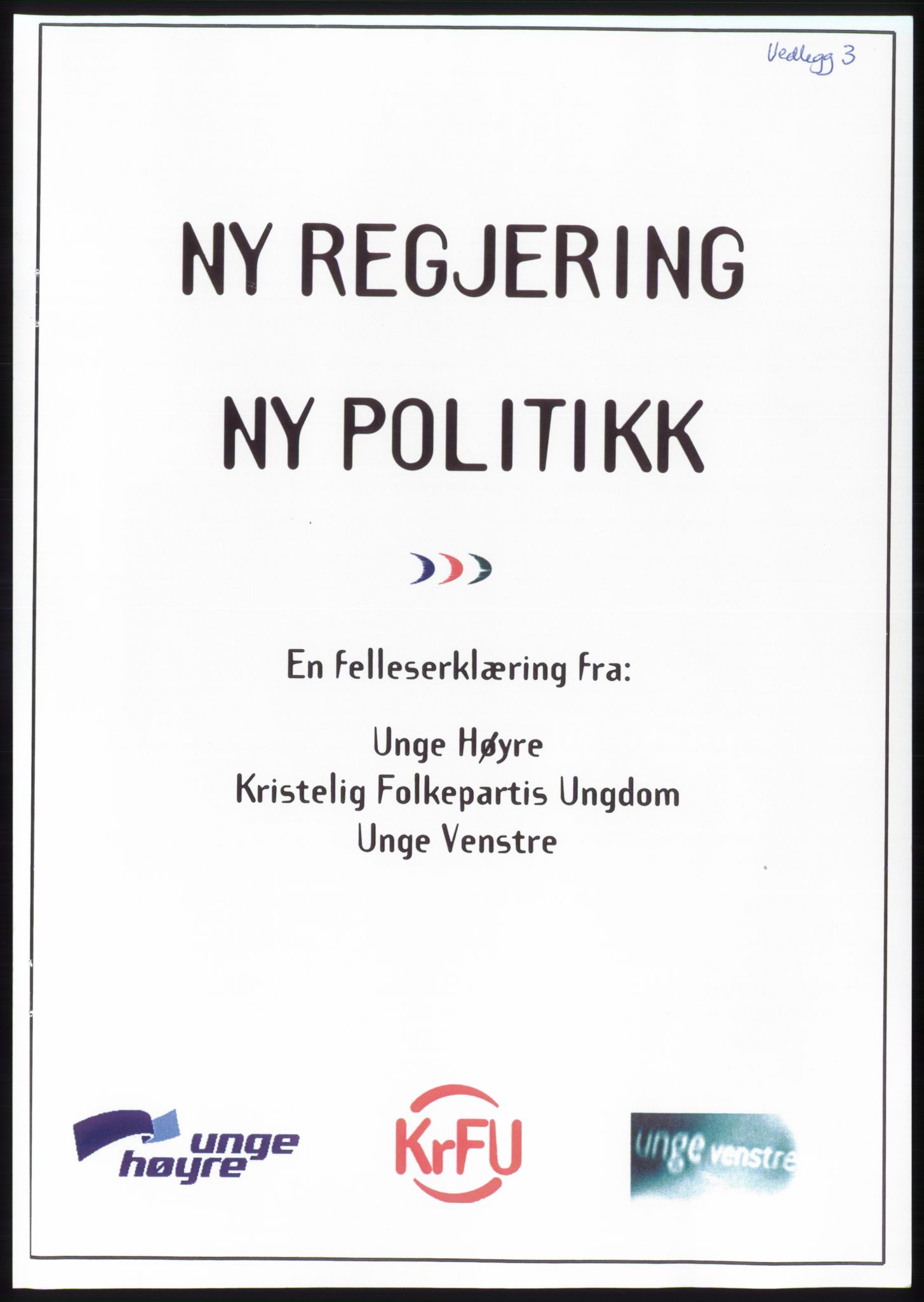 Forhandlingsmøtene 2001 mellom Høyre, Kristelig Folkeparti og Venstre om dannelse av regjering, AV/RA-PA-1395/A/L0001: Forhandlingsprotokoll med vedlegg, 2001, p. 62