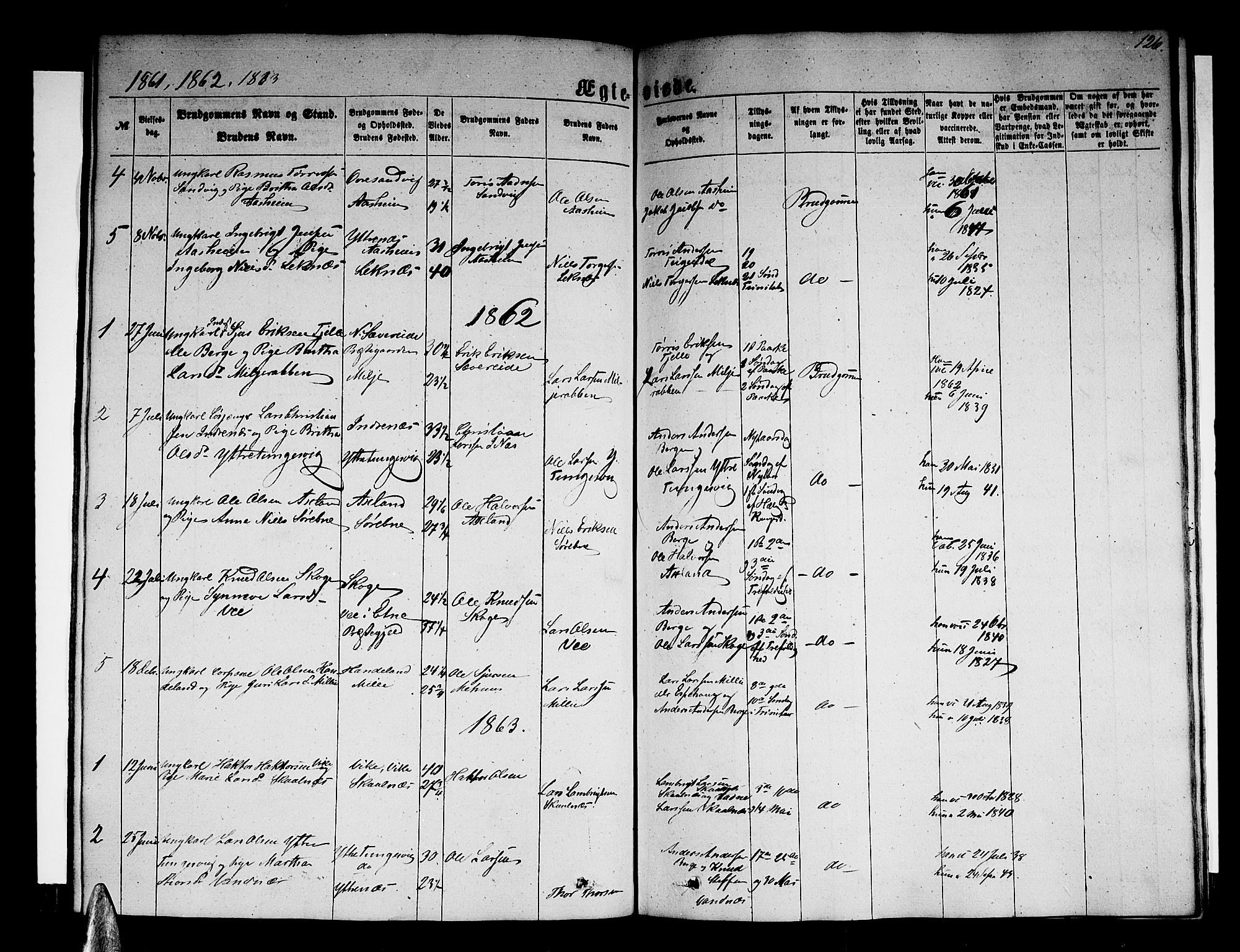 Skånevik sokneprestembete, AV/SAB-A-77801/H/Hab: Parish register (copy) no. A 1, 1860-1887, p. 126