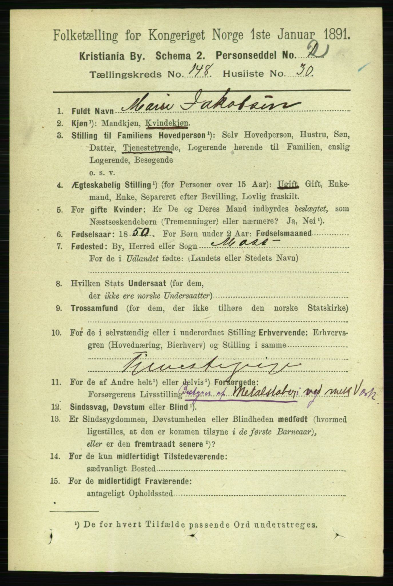 RA, 1891 census for 0301 Kristiania, 1891, p. 82859