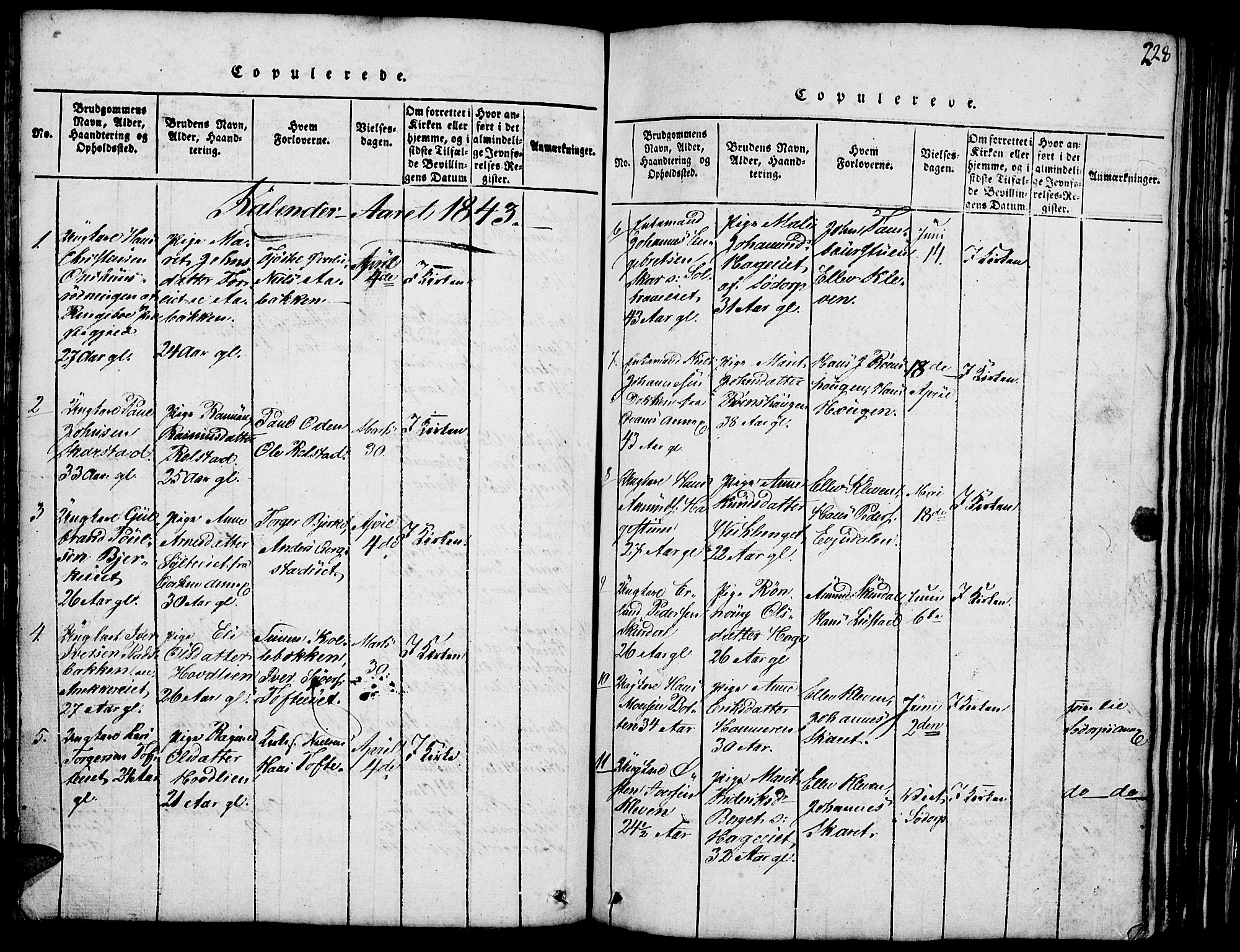 Fron prestekontor, SAH/PREST-078/H/Ha/Hab/L0001: Parish register (copy) no. 1, 1816-1843, p. 228