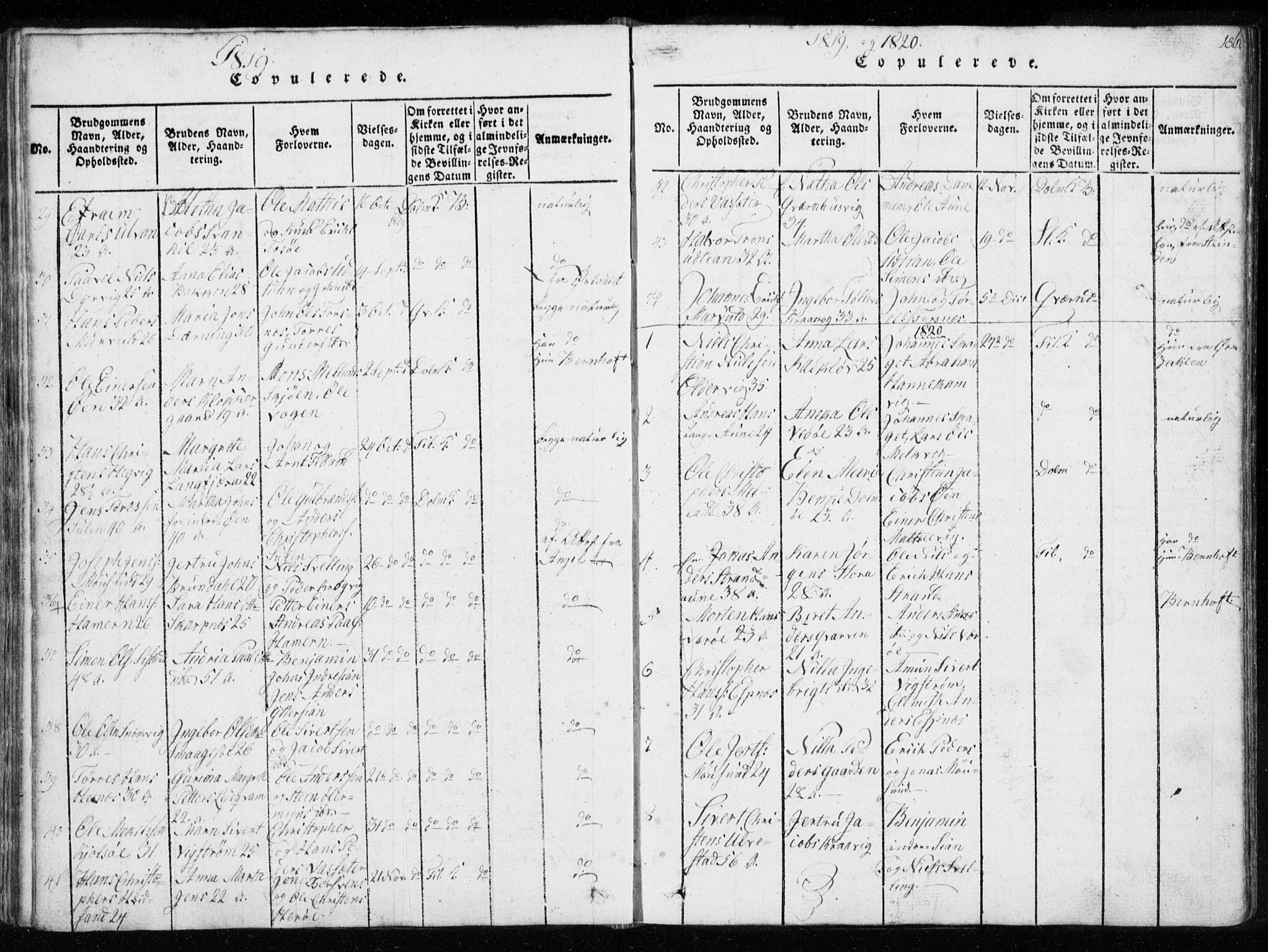 Ministerialprotokoller, klokkerbøker og fødselsregistre - Sør-Trøndelag, SAT/A-1456/634/L0527: Parish register (official) no. 634A03, 1818-1826, p. 186