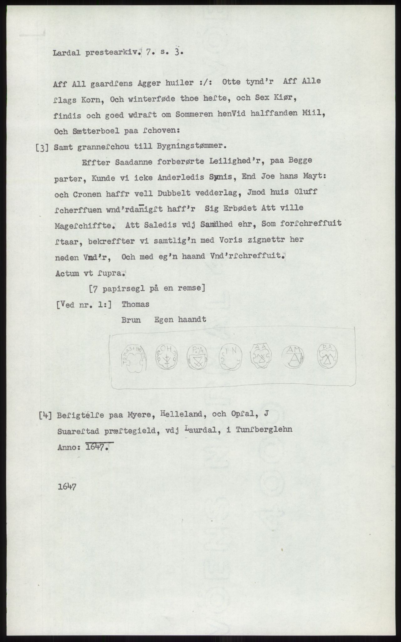 Samlinger til kildeutgivelse, Diplomavskriftsamlingen, AV/RA-EA-4053/H/Ha, p. 264