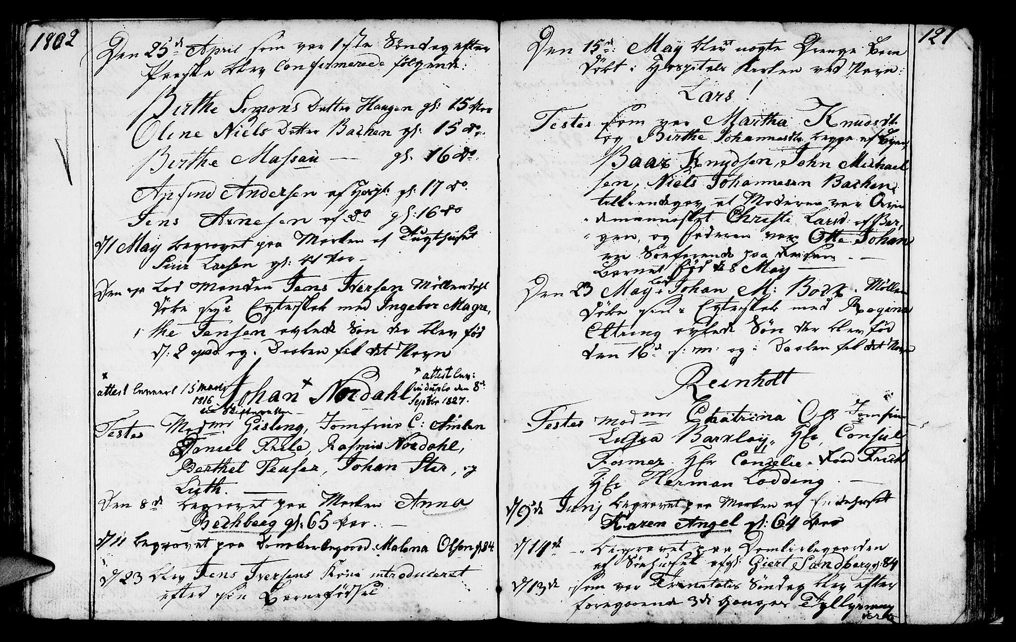 St. Jørgens hospital og Årstad sokneprestembete, AV/SAB-A-99934: Parish register (official) no. A 2, 1766-1814, p. 121