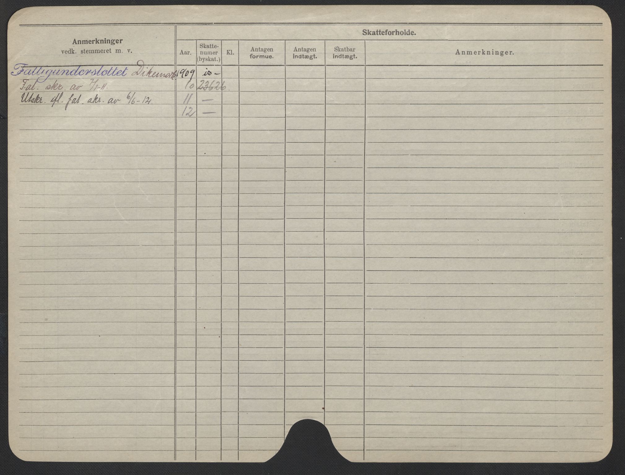 Oslo folkeregister, Registerkort, SAO/A-11715/F/Fa/Fac/L0019: Kvinner, 1906-1914, p. 50b