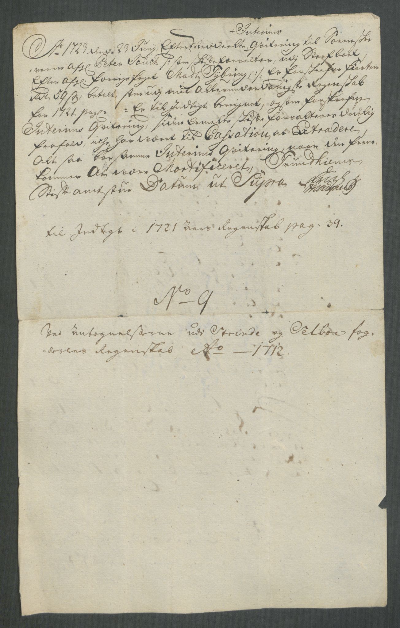 Rentekammeret inntil 1814, Reviderte regnskaper, Fogderegnskap, RA/EA-4092/R61/L4113: Fogderegnskap Strinda og Selbu, 1712-1713, p. 282