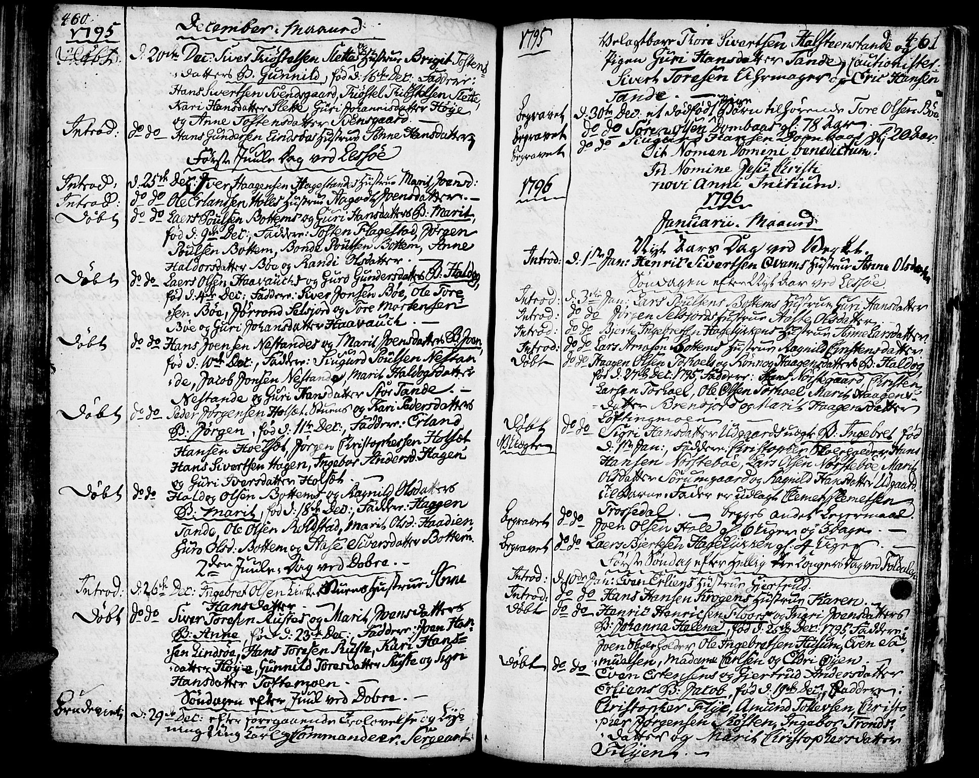 Lesja prestekontor, AV/SAH-PREST-068/H/Ha/Haa/L0003: Parish register (official) no. 3, 1777-1819, p. 460-461