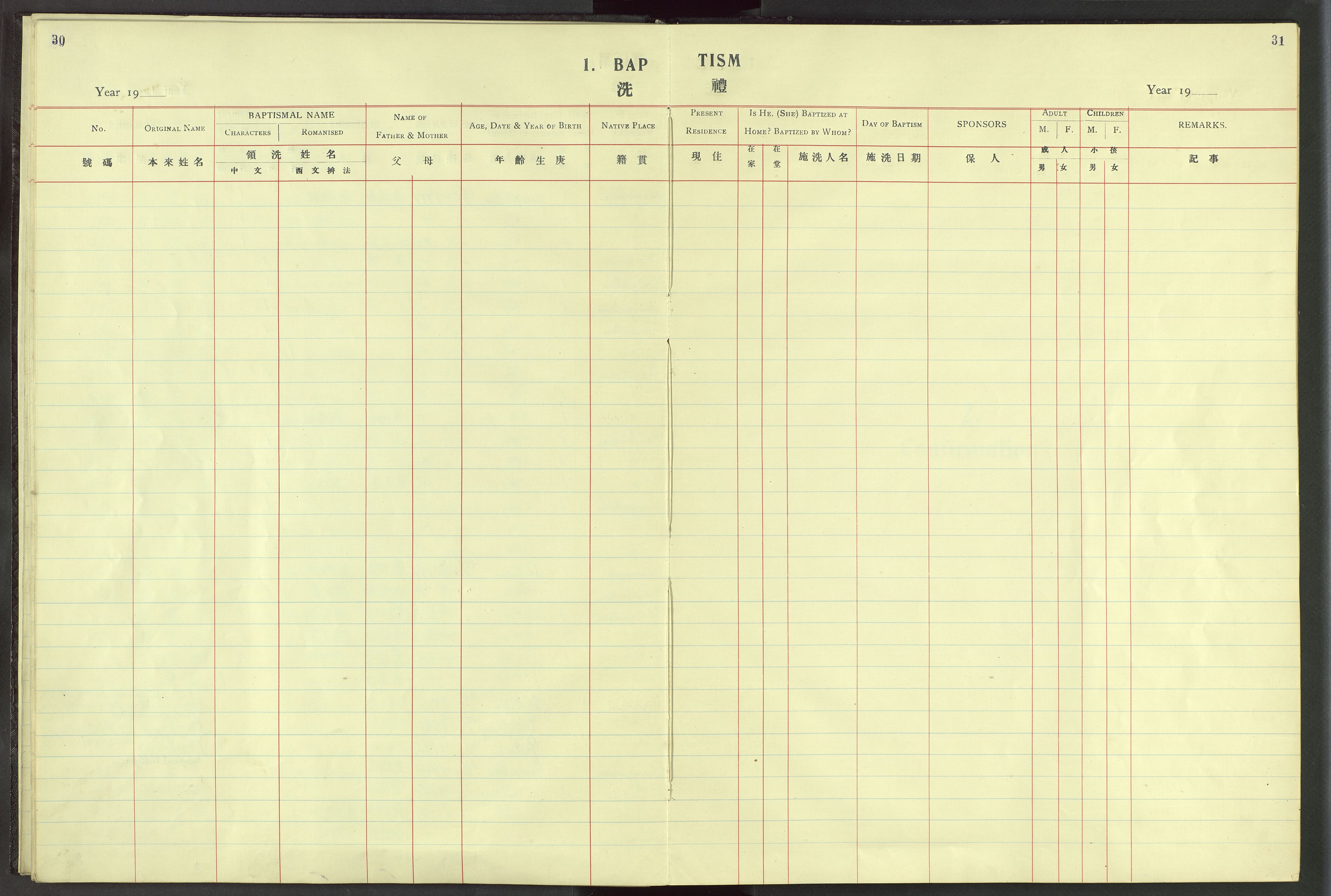 Det Norske Misjonsselskap - utland - Kina (Hunan), VID/MA-A-1065/Dm/L0024: Parish register (official) no. 62, 1931-1948, p. 30-31