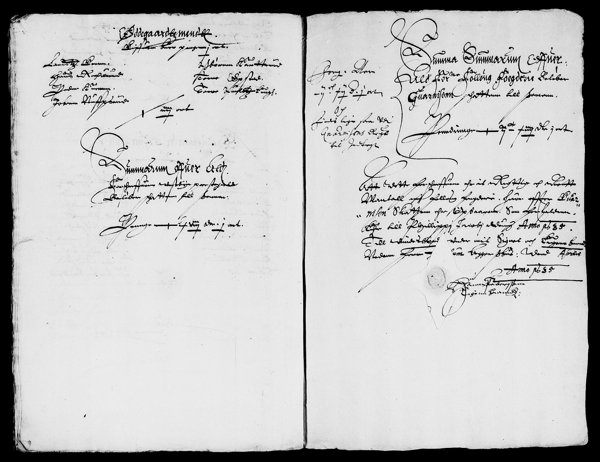 Rentekammeret inntil 1814, Reviderte regnskaper, Lensregnskaper, AV/RA-EA-5023/R/Rb/Rba/L0121: Akershus len, 1634-1635
