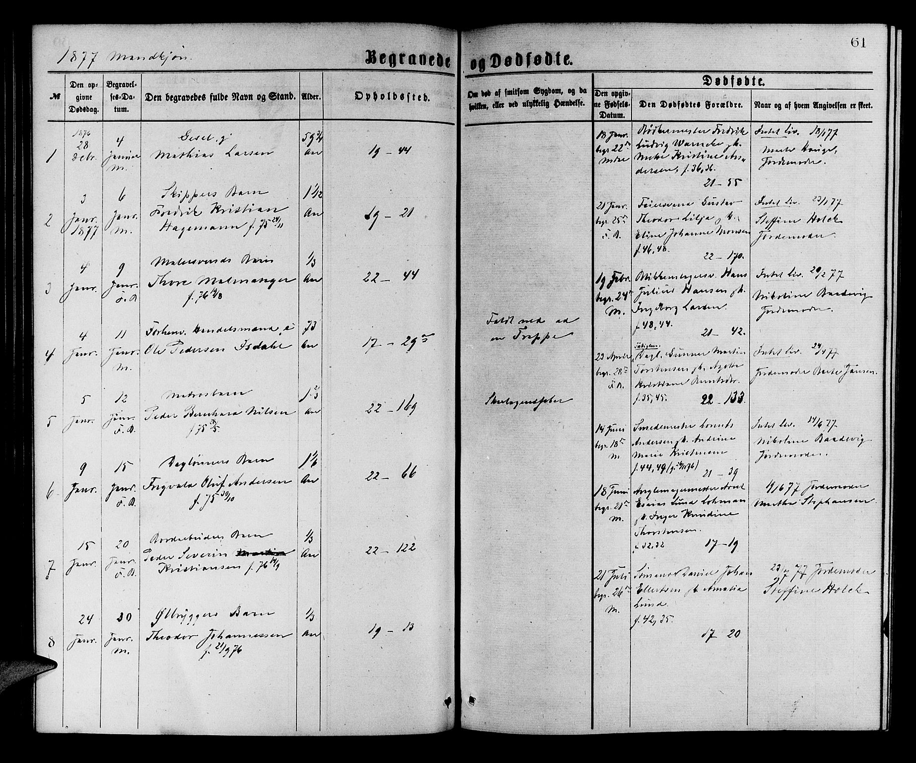 Korskirken sokneprestembete, AV/SAB-A-76101/H/Hab: Parish register (copy) no. E 3, 1871-1883, p. 61