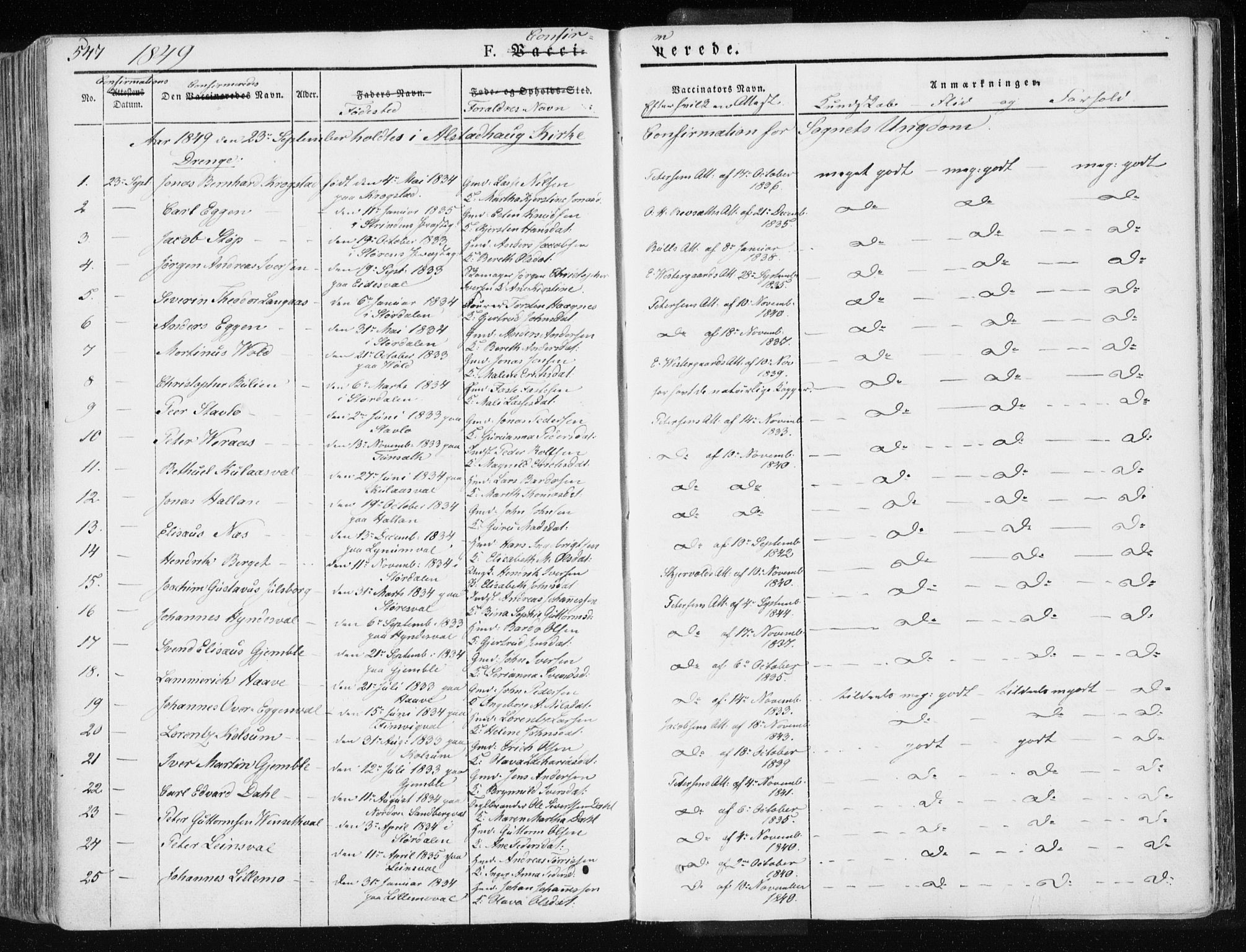 Ministerialprotokoller, klokkerbøker og fødselsregistre - Nord-Trøndelag, SAT/A-1458/717/L0154: Parish register (official) no. 717A06 /1, 1836-1849, p. 547