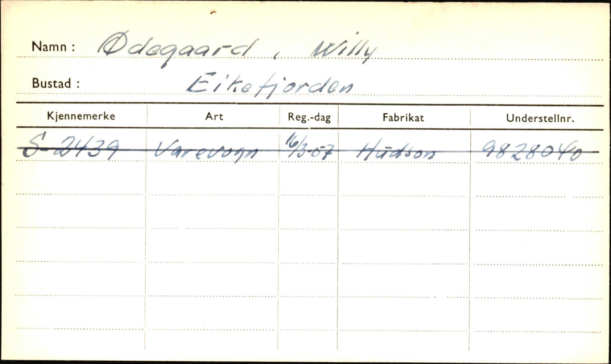 Statens vegvesen, Sogn og Fjordane vegkontor, AV/SAB-A-5301/4/F/L0002: Eigarregister Fjordane til 1.6.1961, 1930-1961, p. 647