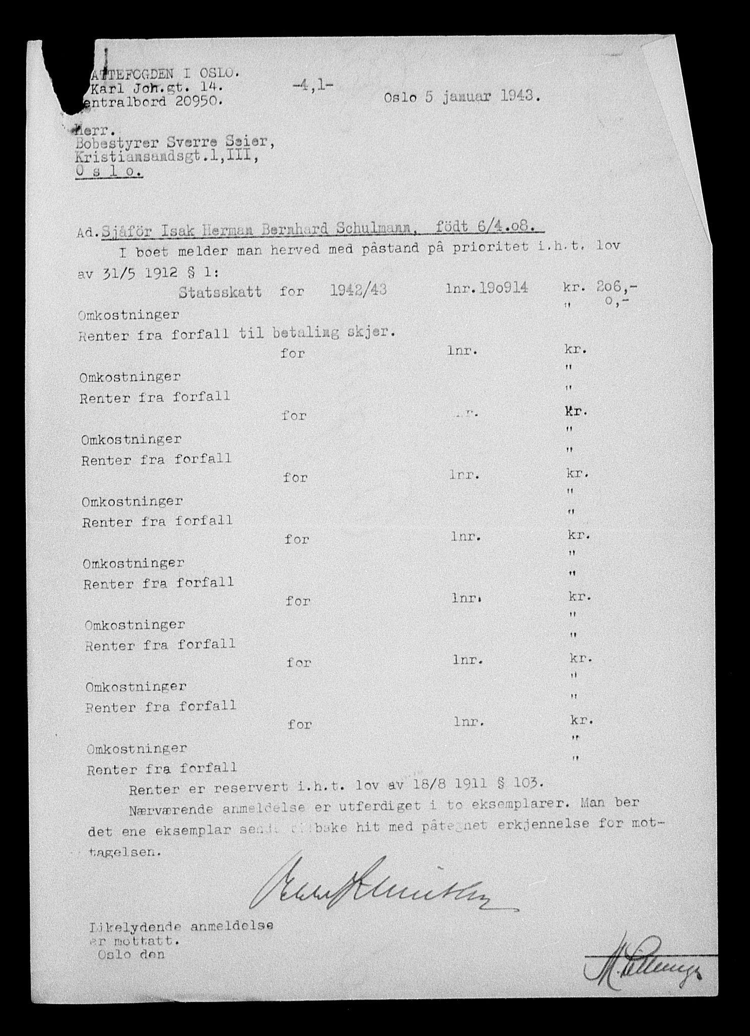 Justisdepartementet, Tilbakeføringskontoret for inndratte formuer, AV/RA-S-1564/H/Hc/Hcc/L0979: --, 1945-1947, p. 396