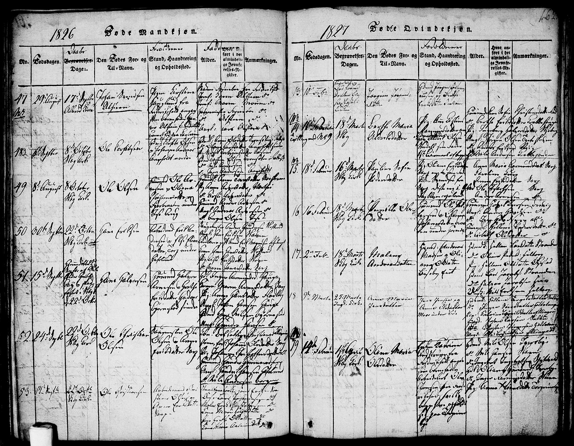 Skjeberg prestekontor Kirkebøker, AV/SAO-A-10923/F/Fa/L0004: Parish register (official) no. I 4, 1815-1830, p. 162