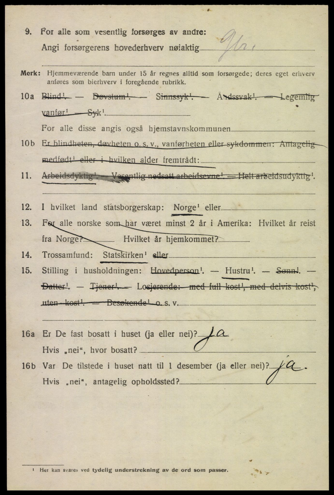 SAK, 1920 census for Herad, 1920, p. 1713