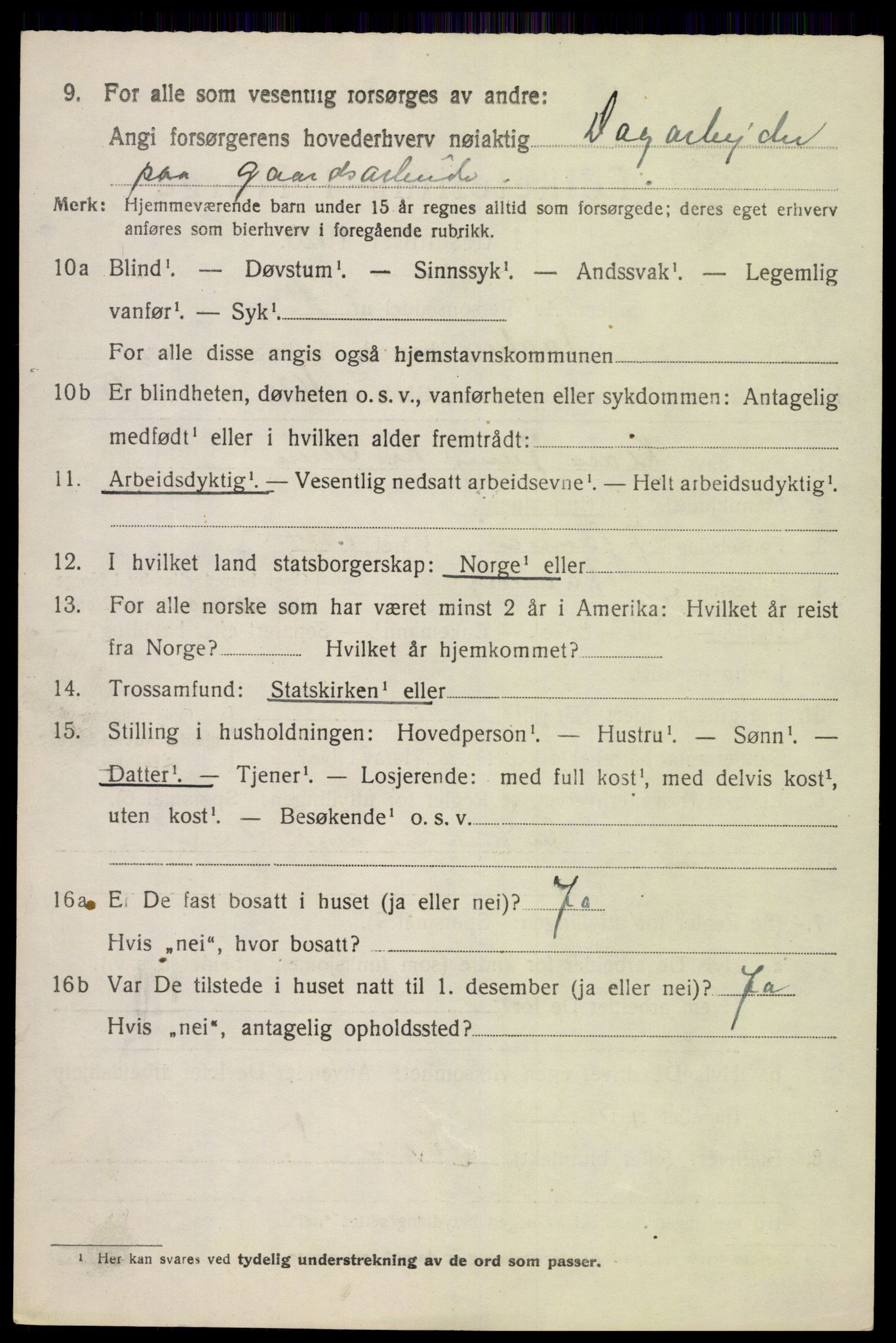 SAH, 1920 census for Fåberg, 1920, p. 14787