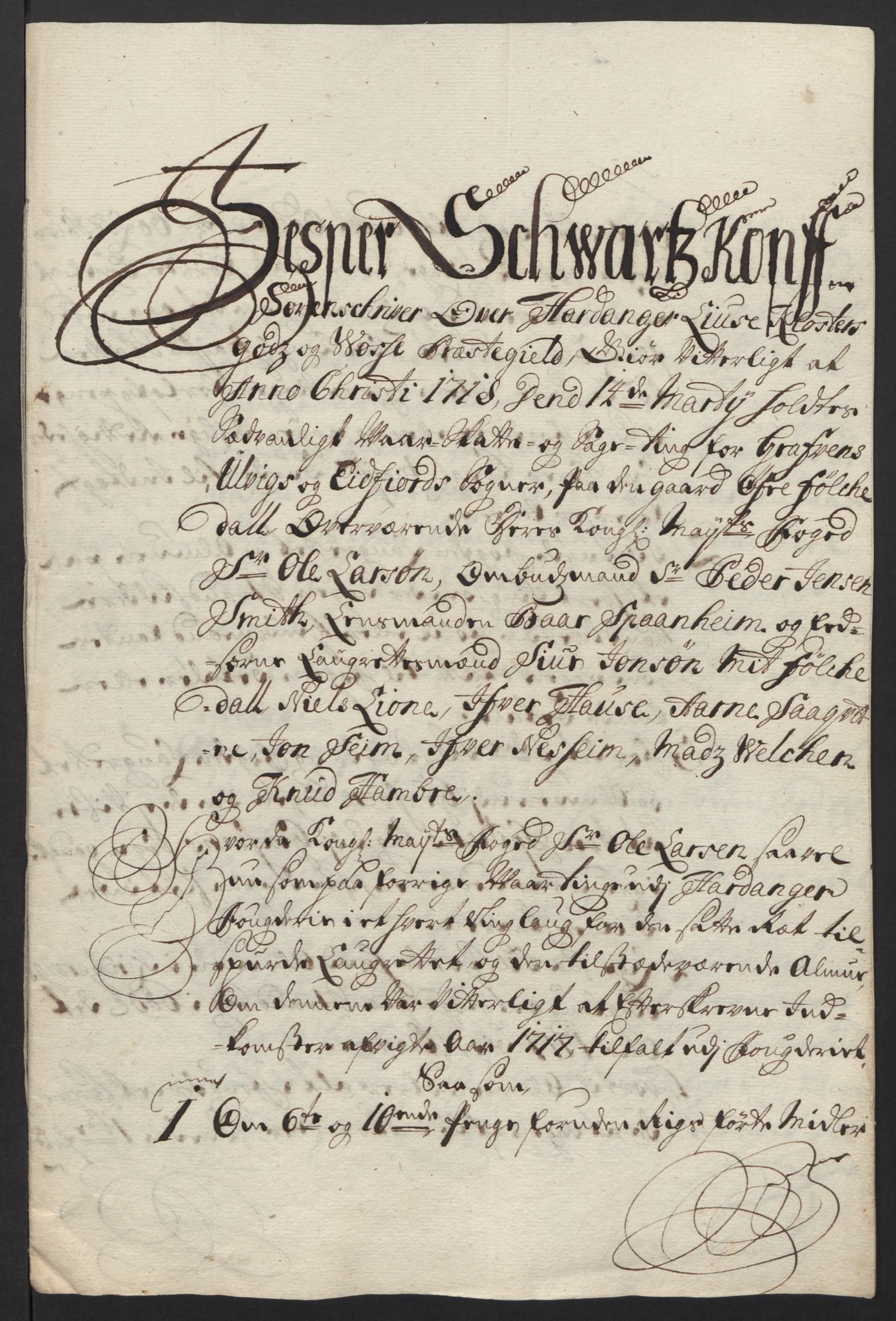 Rentekammeret inntil 1814, Reviderte regnskaper, Fogderegnskap, AV/RA-EA-4092/R48/L2994: Fogderegnskap Sunnhordland og Hardanger, 1717, p. 197