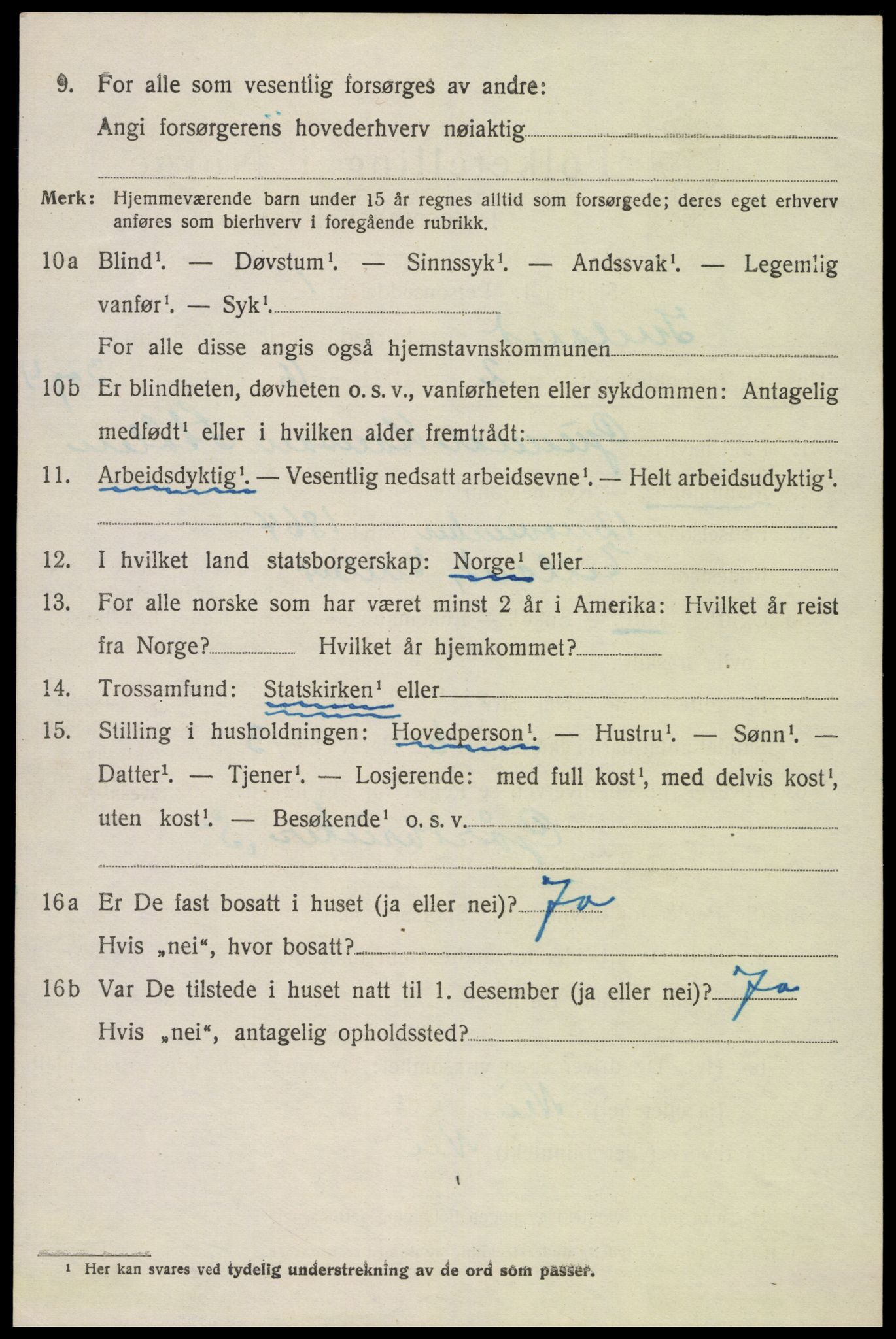 SAK, 1920 census for Iveland, 1920, p. 948