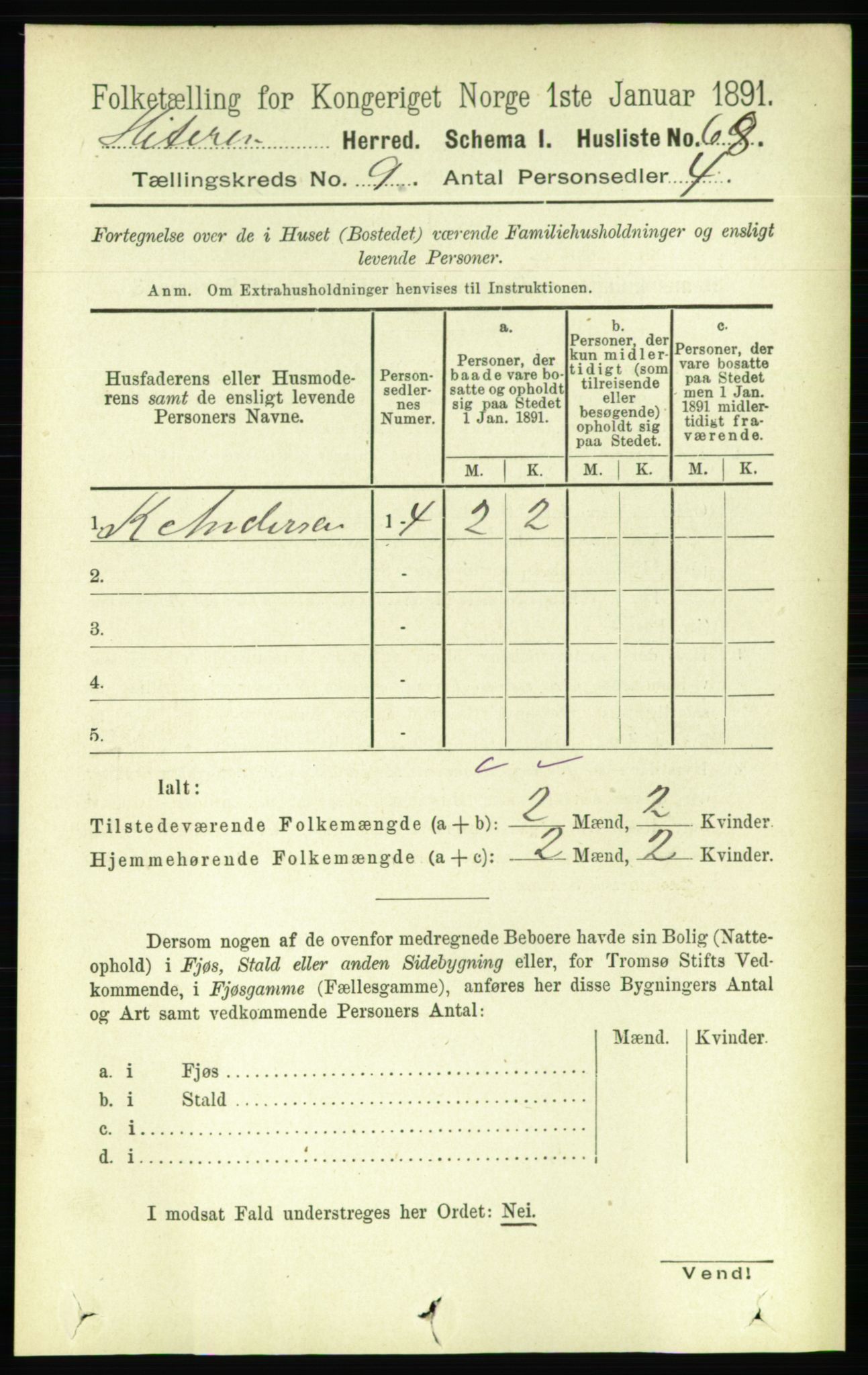 RA, 1891 census for 1617 Hitra, 1891, p. 1745