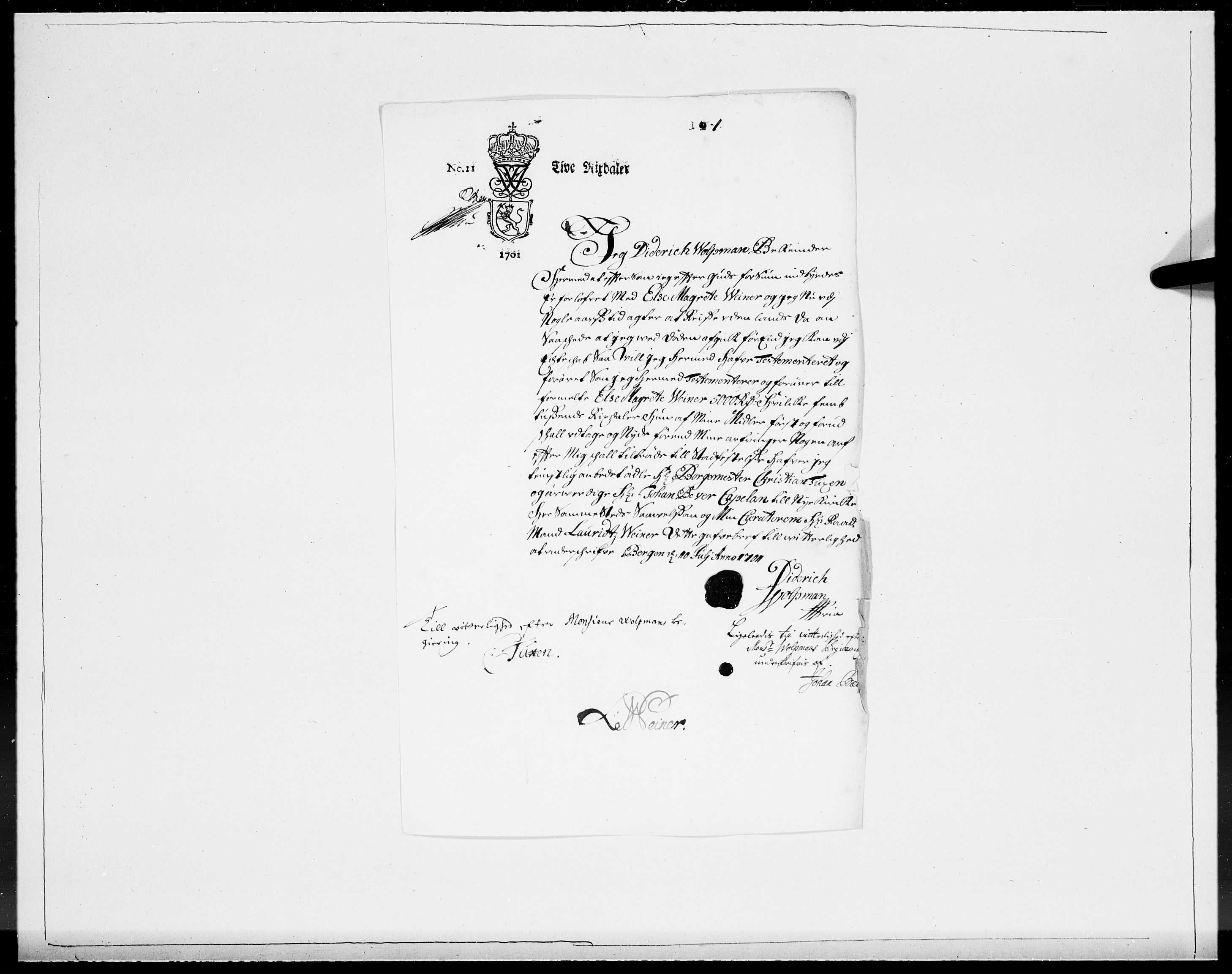 Danske Kanselli 1572-1799, AV/RA-EA-3023/F/Fc/Fcc/Fcca/L0052: Norske innlegg 1572-1799, 1701, p. 241