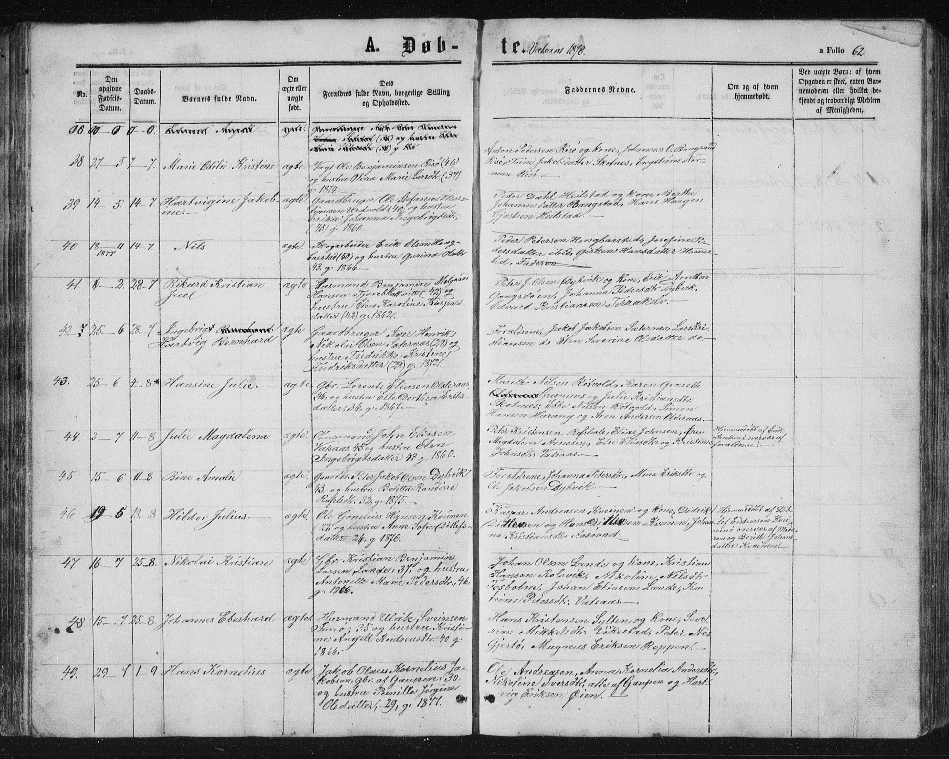 Ministerialprotokoller, klokkerbøker og fødselsregistre - Nordland, AV/SAT-A-1459/810/L0158: Parish register (copy) no. 810C02 /1, 1863-1883, p. 62