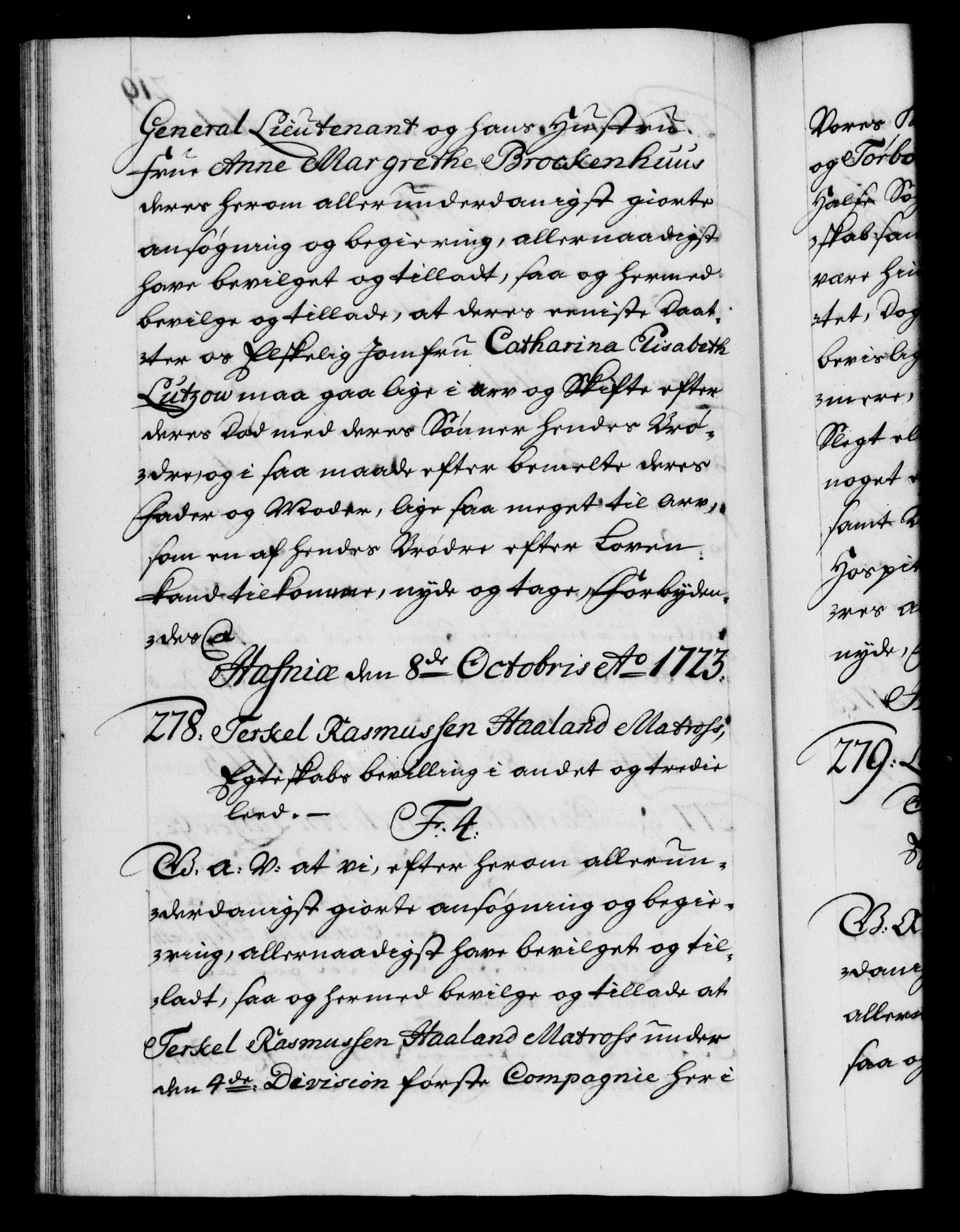 Danske Kanselli 1572-1799, AV/RA-EA-3023/F/Fc/Fca/Fcaa/L0024: Norske registre, 1723-1725, p. 219b