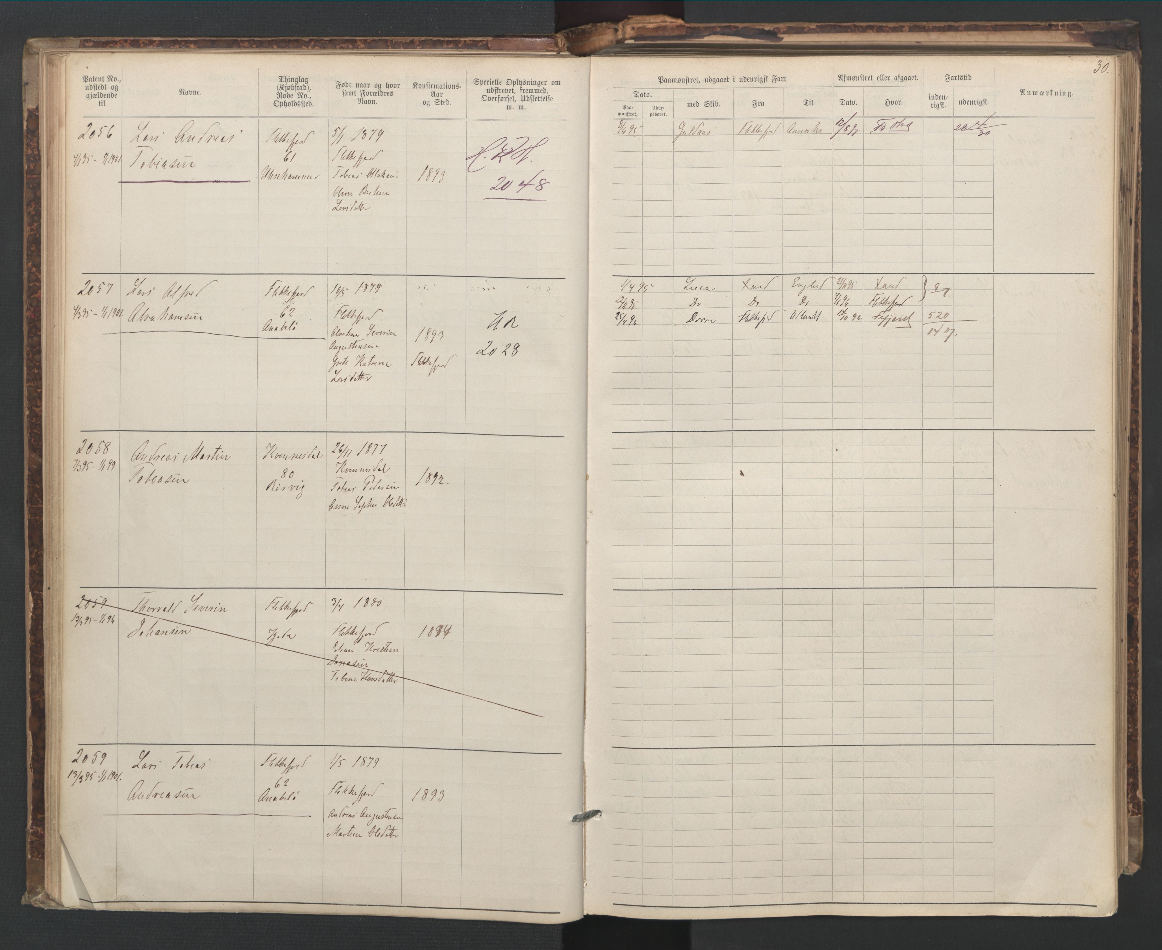 Flekkefjord mønstringskrets, SAK/2031-0018/F/Fa/L0006: Annotasjonsrulle nr 1916-2964 med register, Æ-3, 1891-1948, p. 59