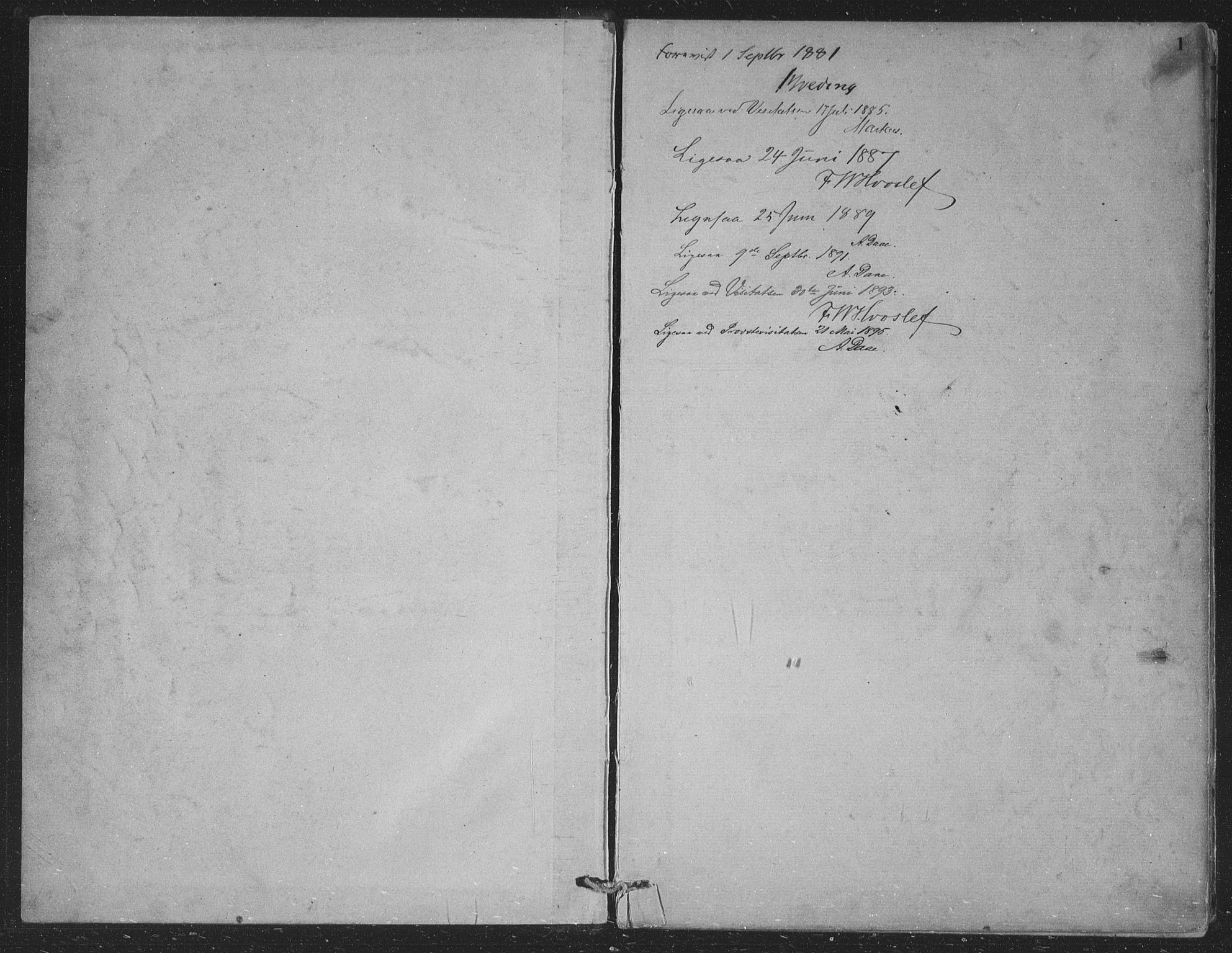 Alversund Sokneprestembete, SAB/A-73901/H/Ha/Hab: Parish register (copy) no. B 3, 1881-1896, p. 1