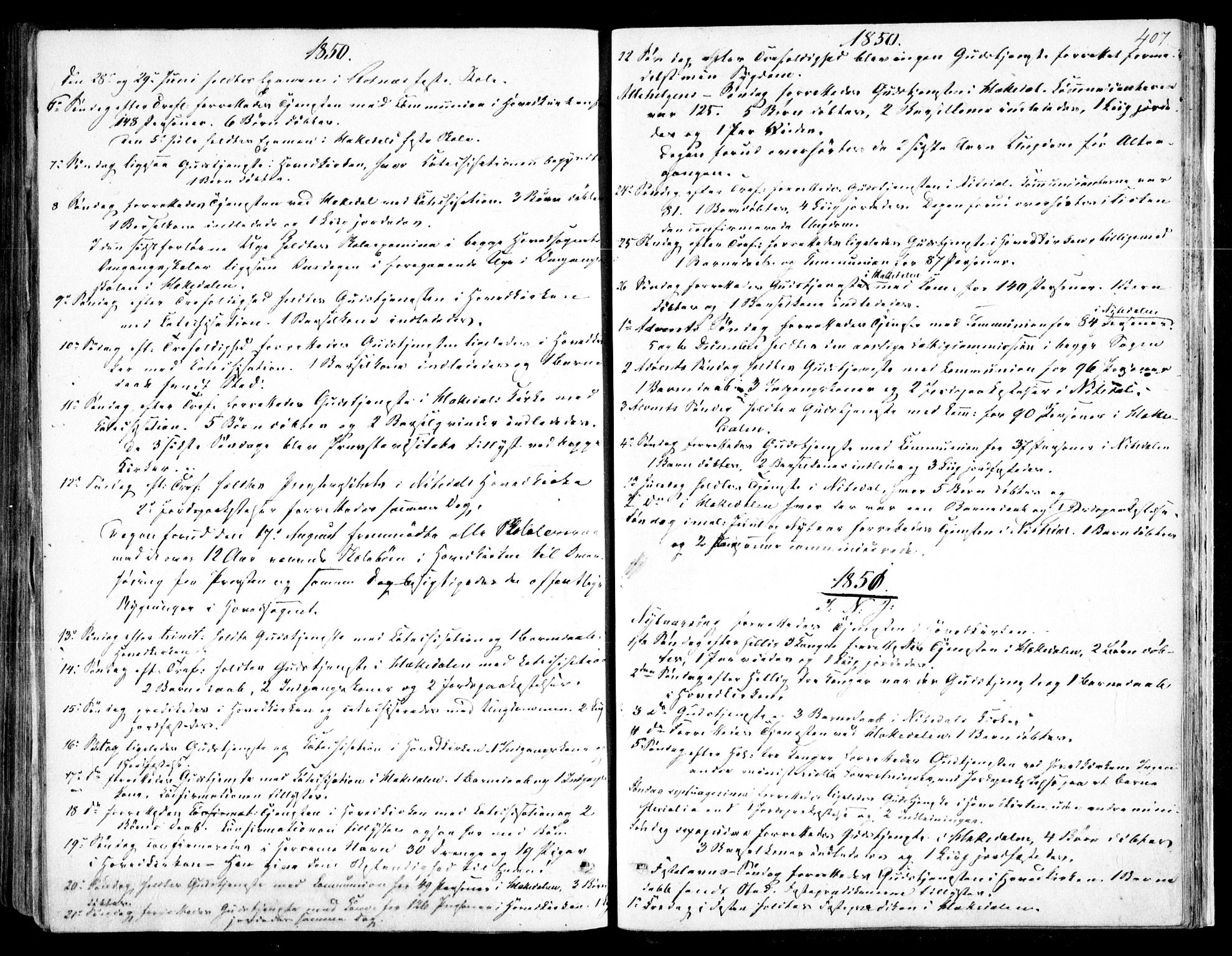 Nittedal prestekontor Kirkebøker, SAO/A-10365a/F/Fa/L0005: Parish register (official) no. I 5, 1850-1862, p. 407
