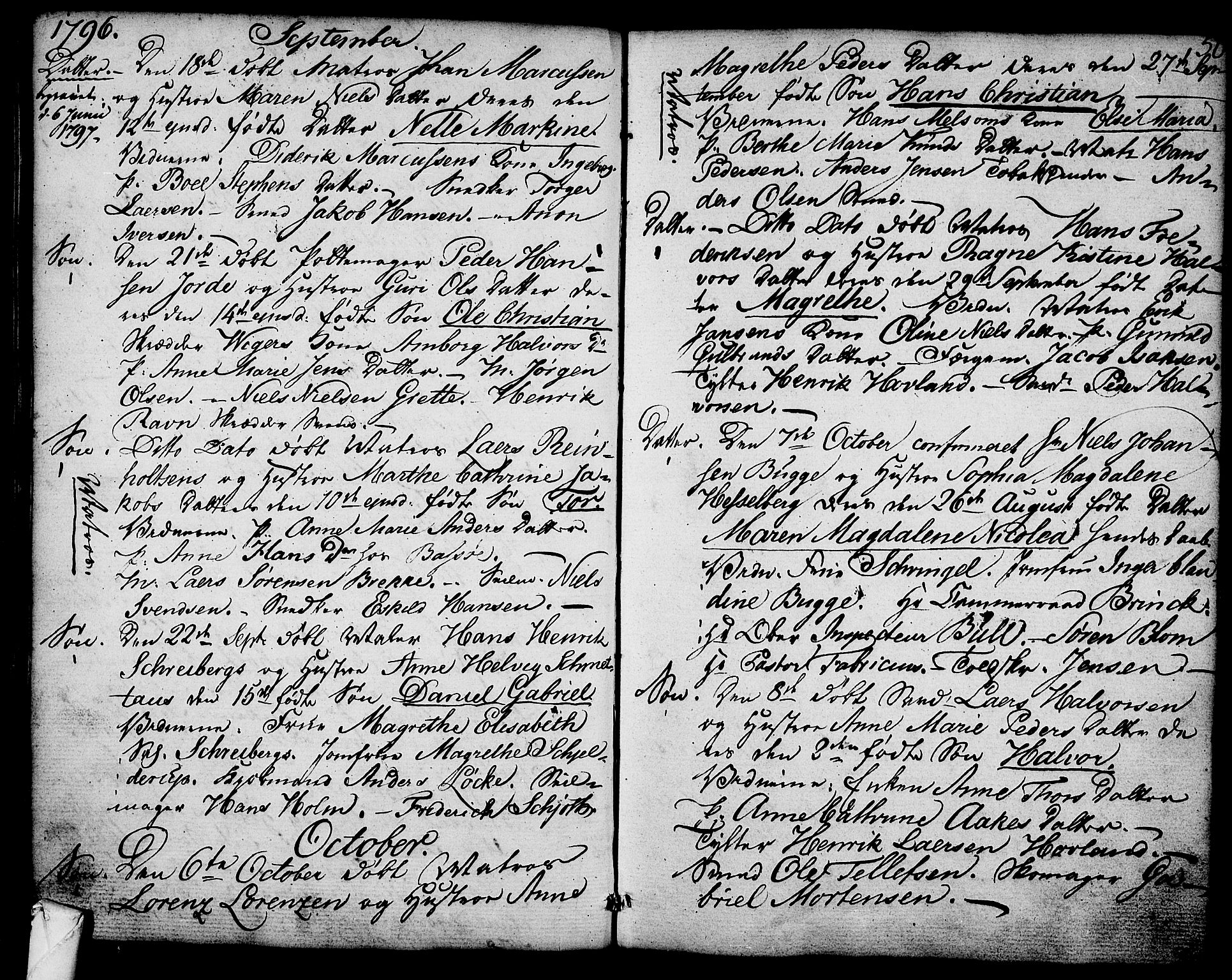 Larvik kirkebøker, SAKO/A-352/G/Ga/L0001: Parish register (copy) no. I 1, 1785-1807, p. 50