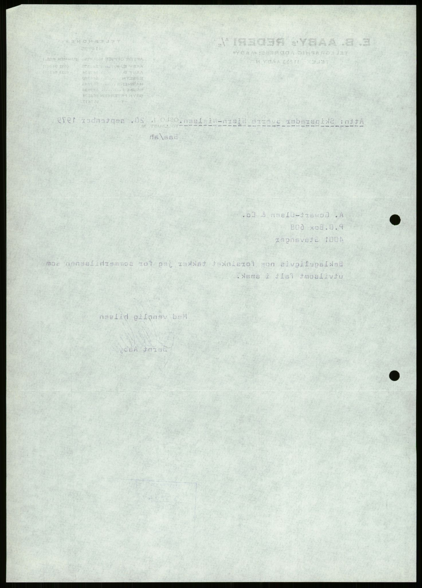 Pa 1503 - Stavanger Drilling AS, AV/SAST-A-101906/D/L0007: Korrespondanse og saksdokumenter, 1974-1981, p. 1395