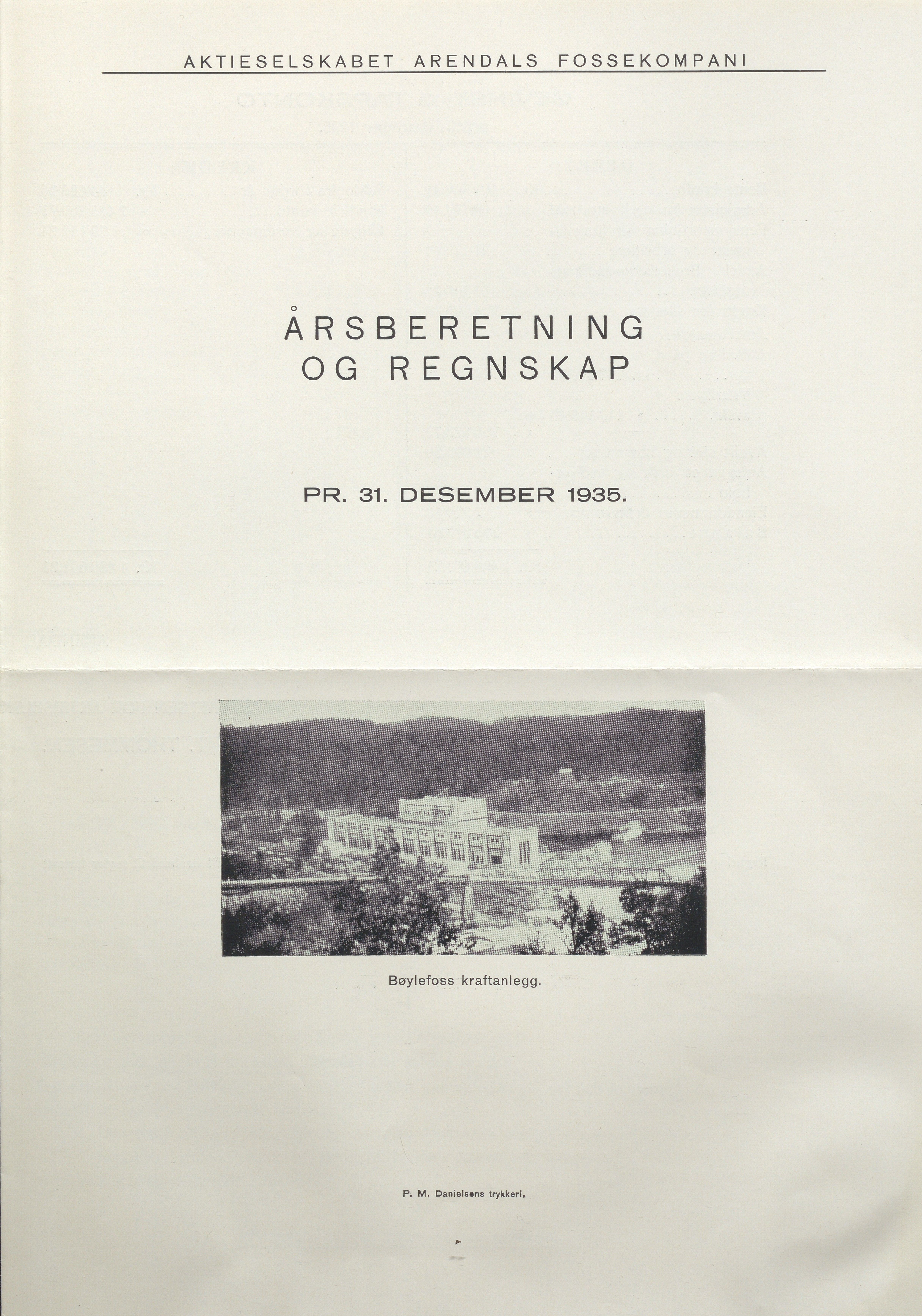 Arendals Fossekompani, AAKS/PA-2413/X/X01/L0001/0009: Beretninger, regnskap, balansekonto, gevinst- og tapskonto / Årsberetning og regnskap 1928 - 1935, 1928-1935, p. 22