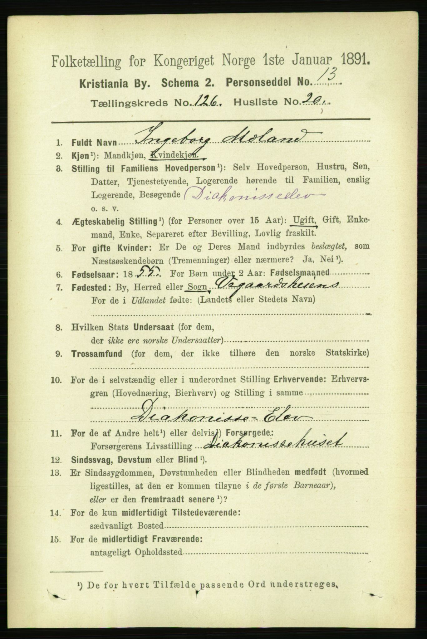 RA, 1891 census for 0301 Kristiania, 1891, p. 67709